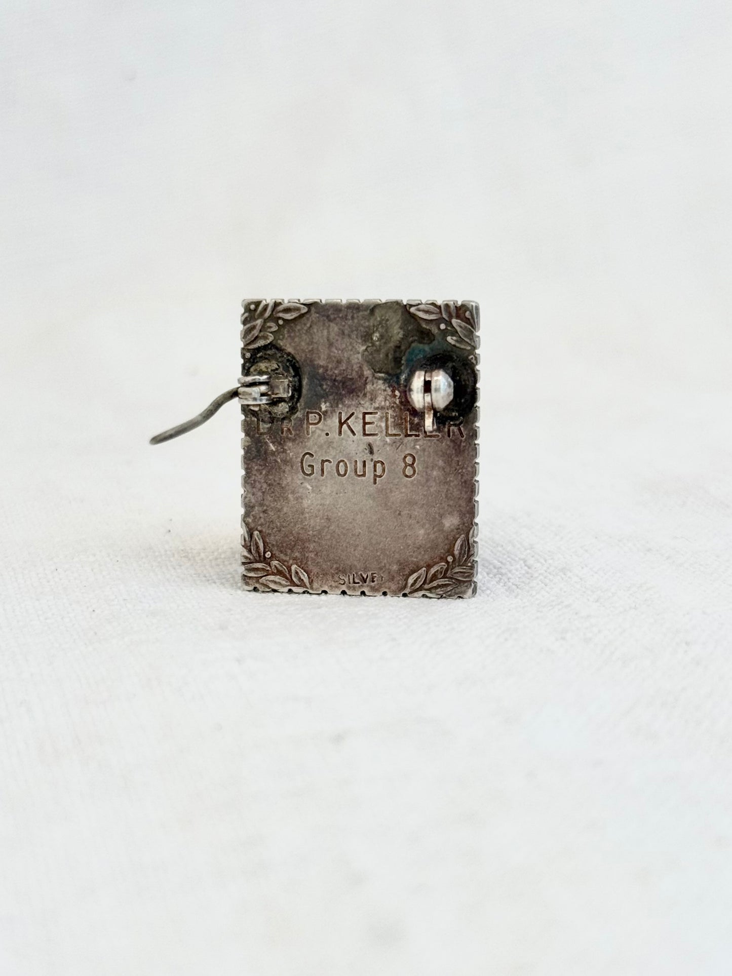 .1878 .925 2 shillings silver postage stamp British Transvaal Victoria circa 1878 rare postage stamp silver ingot brooch