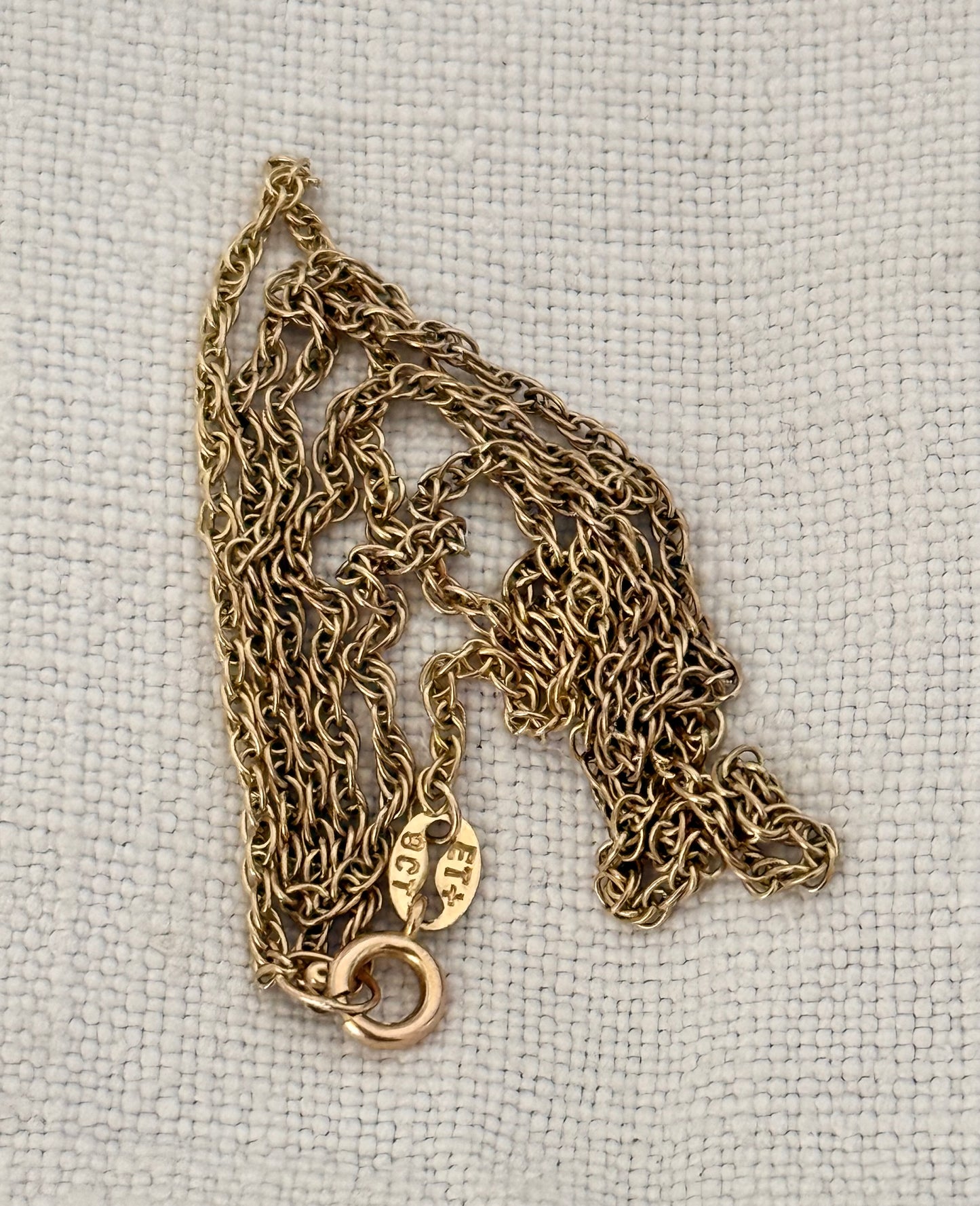 .375 .9ct gold classic rope weave Singapore luxury yellow gold chain necklace