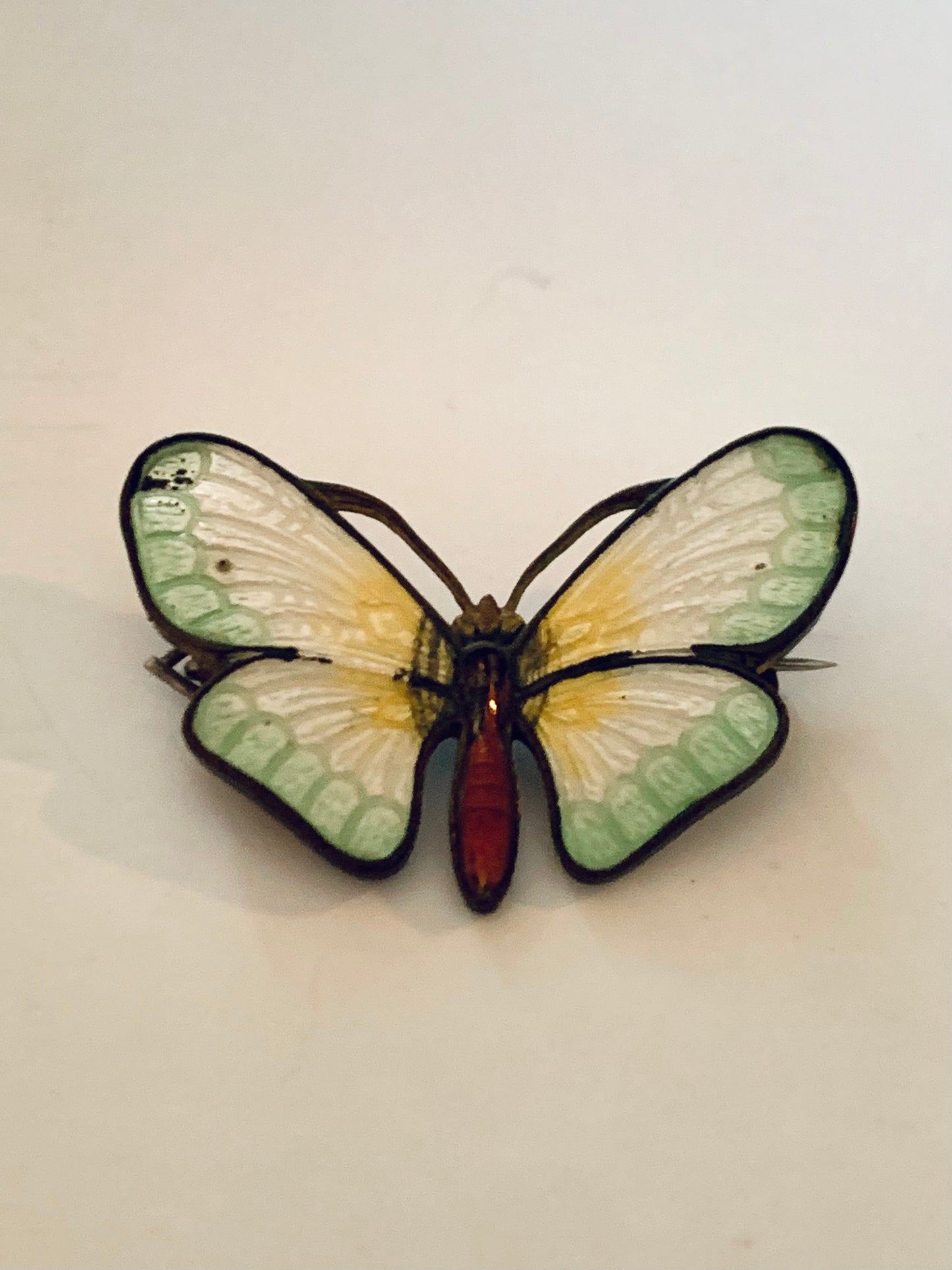Butterfly enamel early 1920s sweet butterfly dress brooch