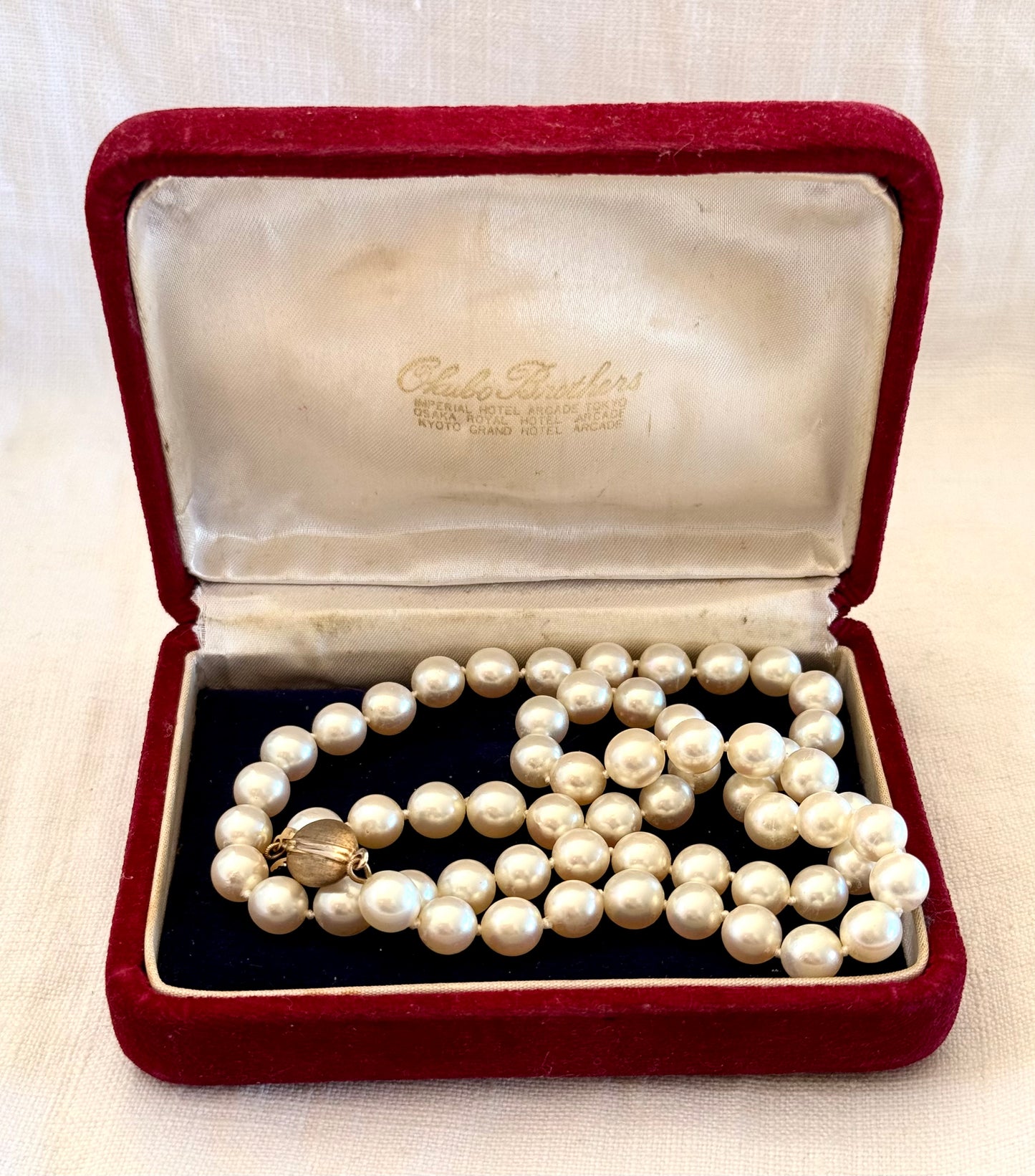 .375 .57.2cm long Akoya luxury large pearl necklace with studio crafted .9ct gold clasp heirloom pearlescent cream pearl string of real pearls necklace