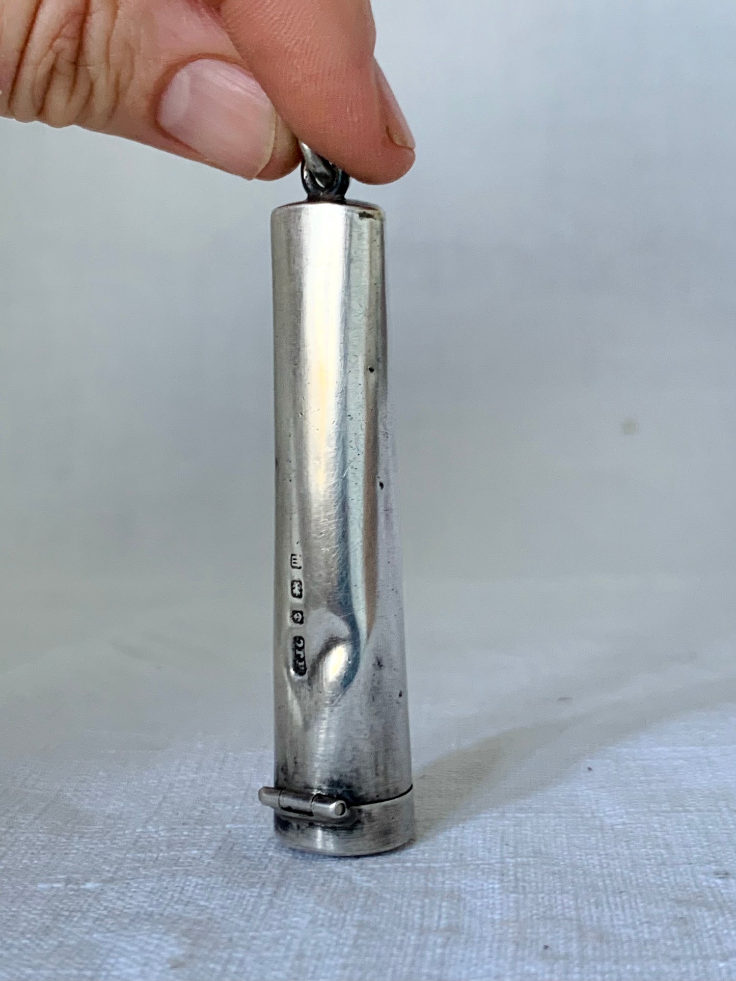 .925 1911 antique Cheroot cigar cigarette case hallmarked sterling silver antique pendant holder treasure