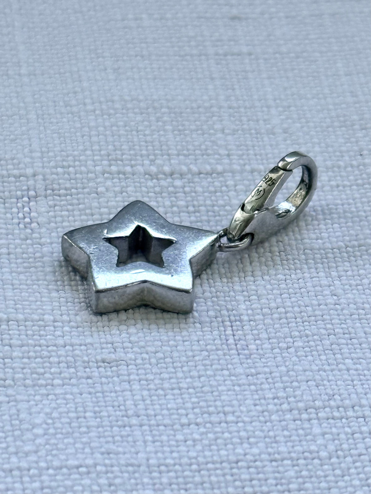 .925 Italian Giorgio Martello of Milano Italy star charm celestial star clip on dangle