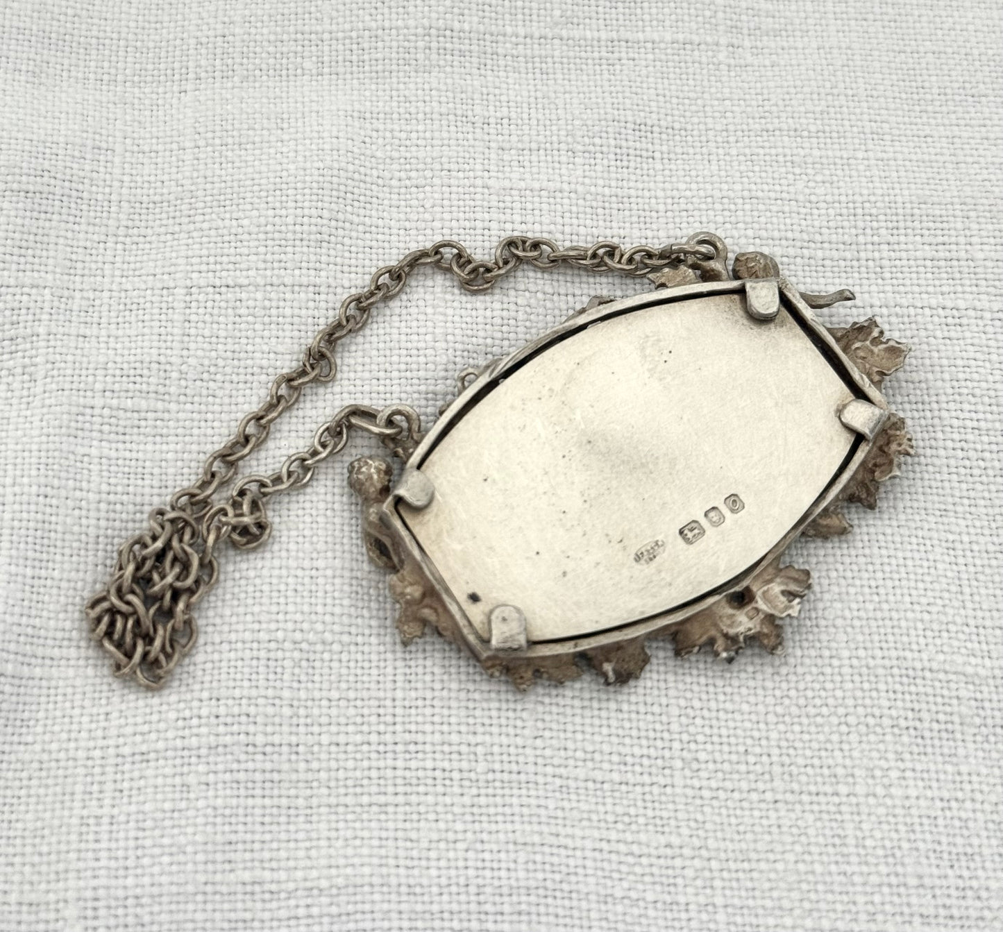 .1969 .925 Baroque revival hallmarked sterling silver Cane alcohol London circa 1969 vintage silver decanter label