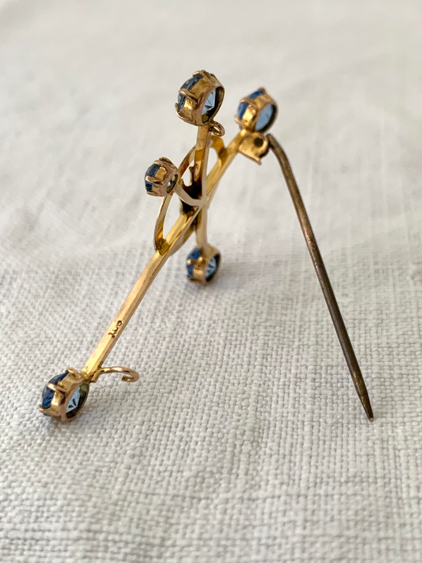 1900s 9ct gold Victorian Edwardian antique South African Southern Cross Crux constellation sweetheart brooch