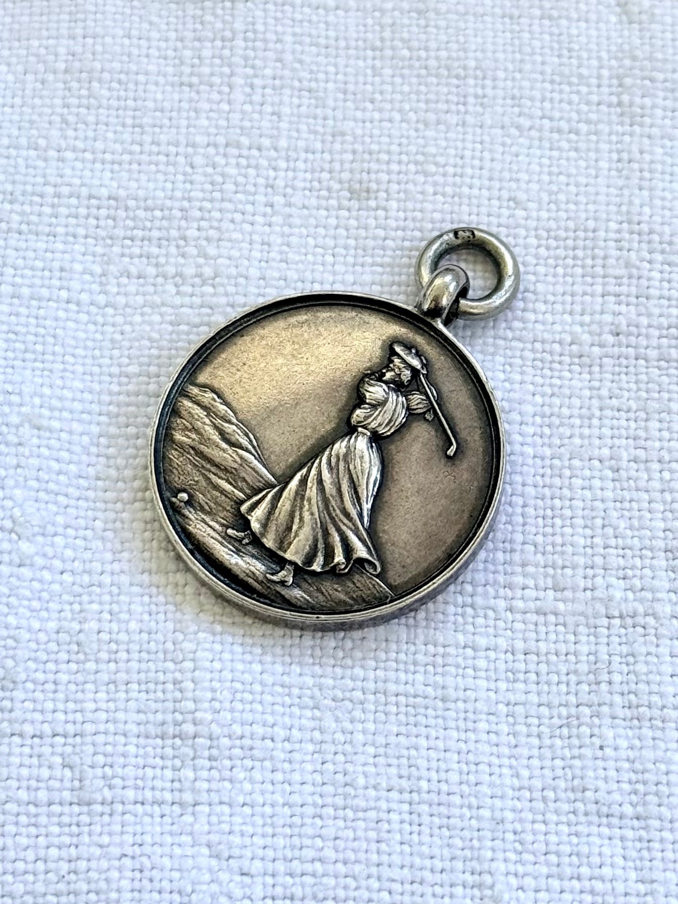 .1939 .925 athletics ladies award hallmarked silver awards fob medallion pendant
