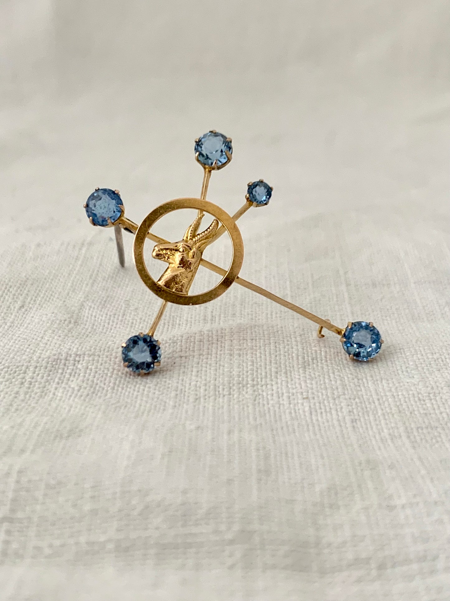 1900s 9ct gold Victorian Edwardian  antique South African Southern Cross Crux constellation sweetheart brooch