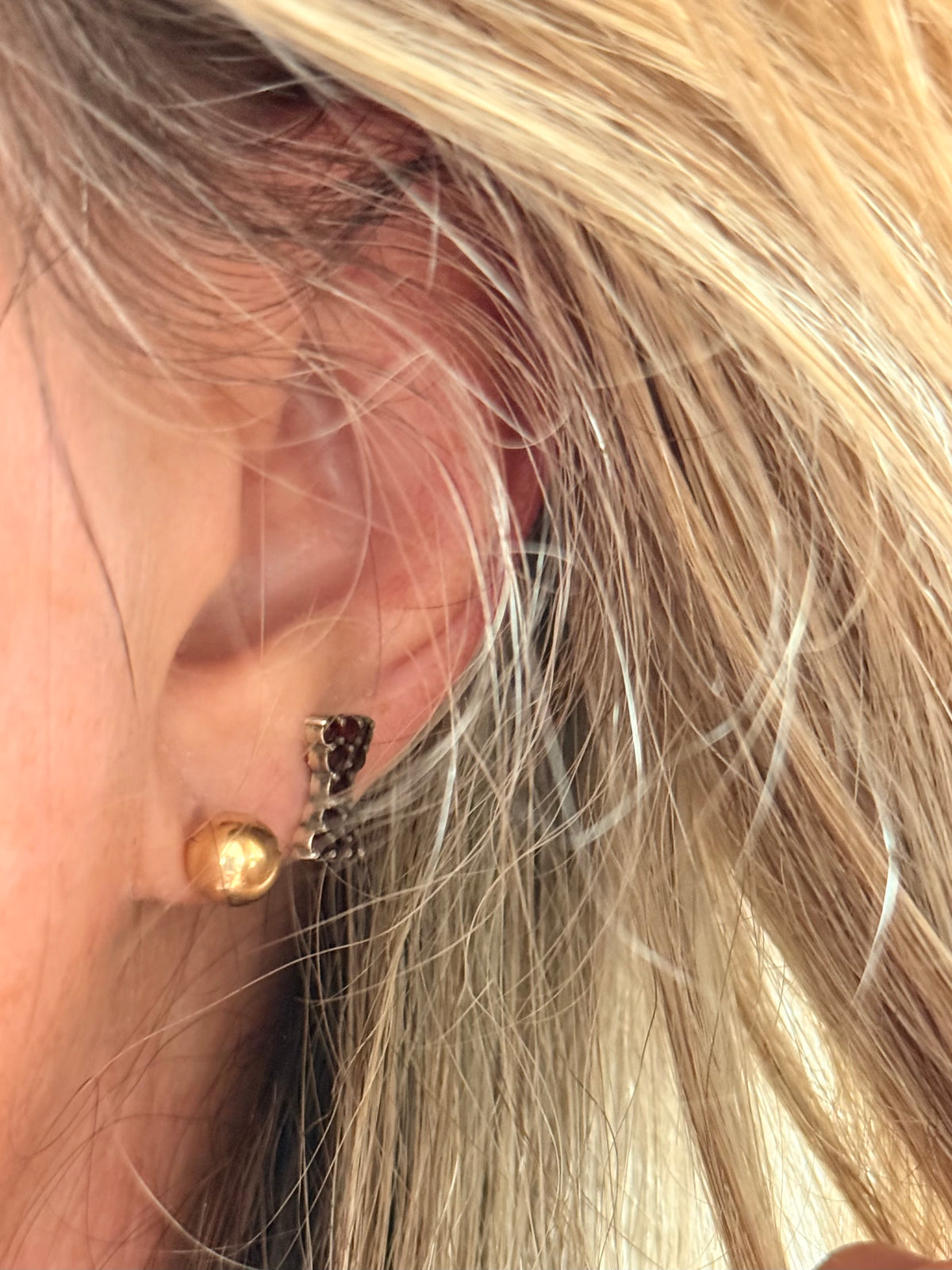 .10ct .417 gold classic ball studs round luxury yellow 10k gold post stud push in earrings