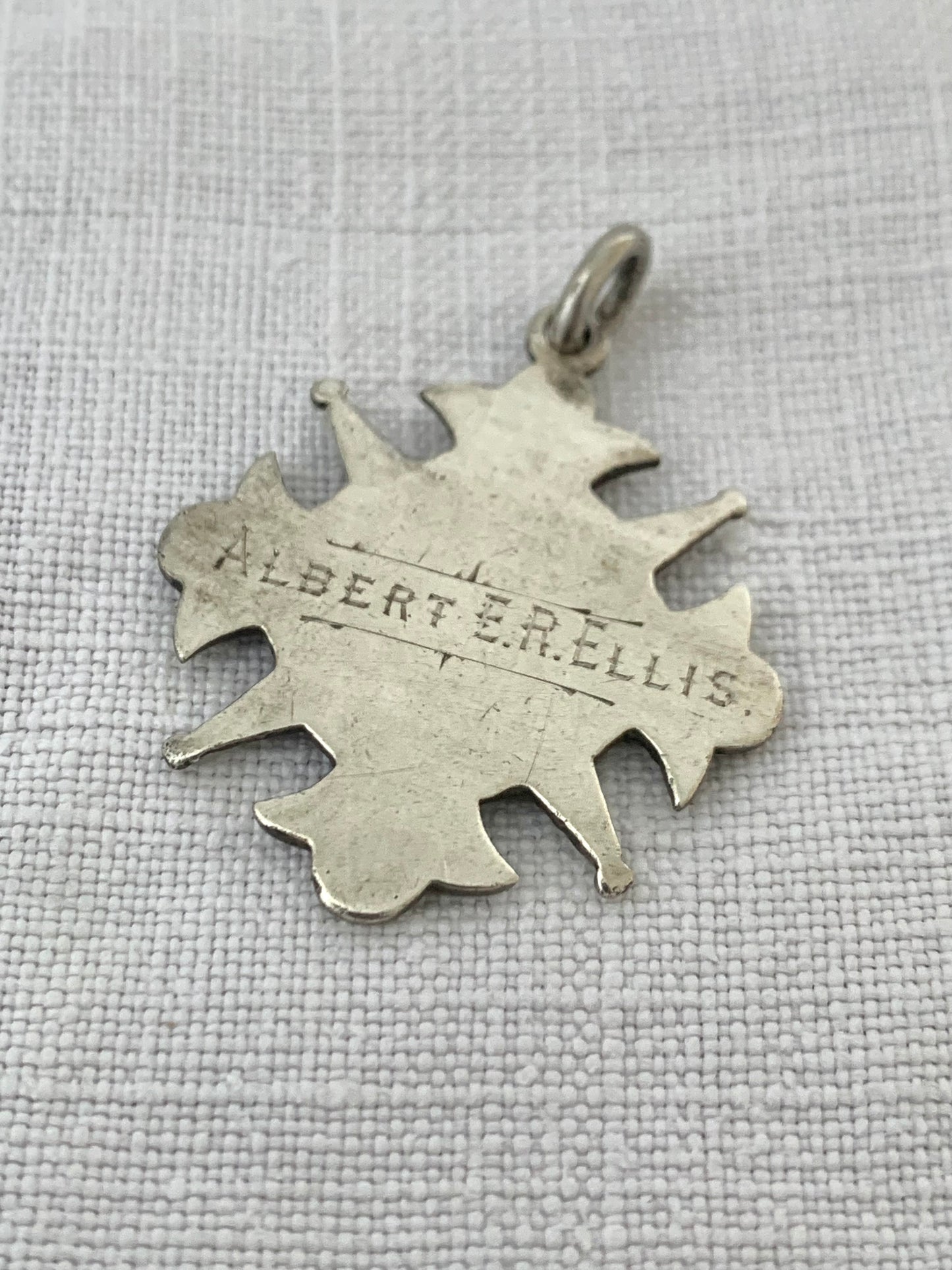 .925 1894 antique hallmarked silver Maltese Cross Victorian awards fob medallion pendant