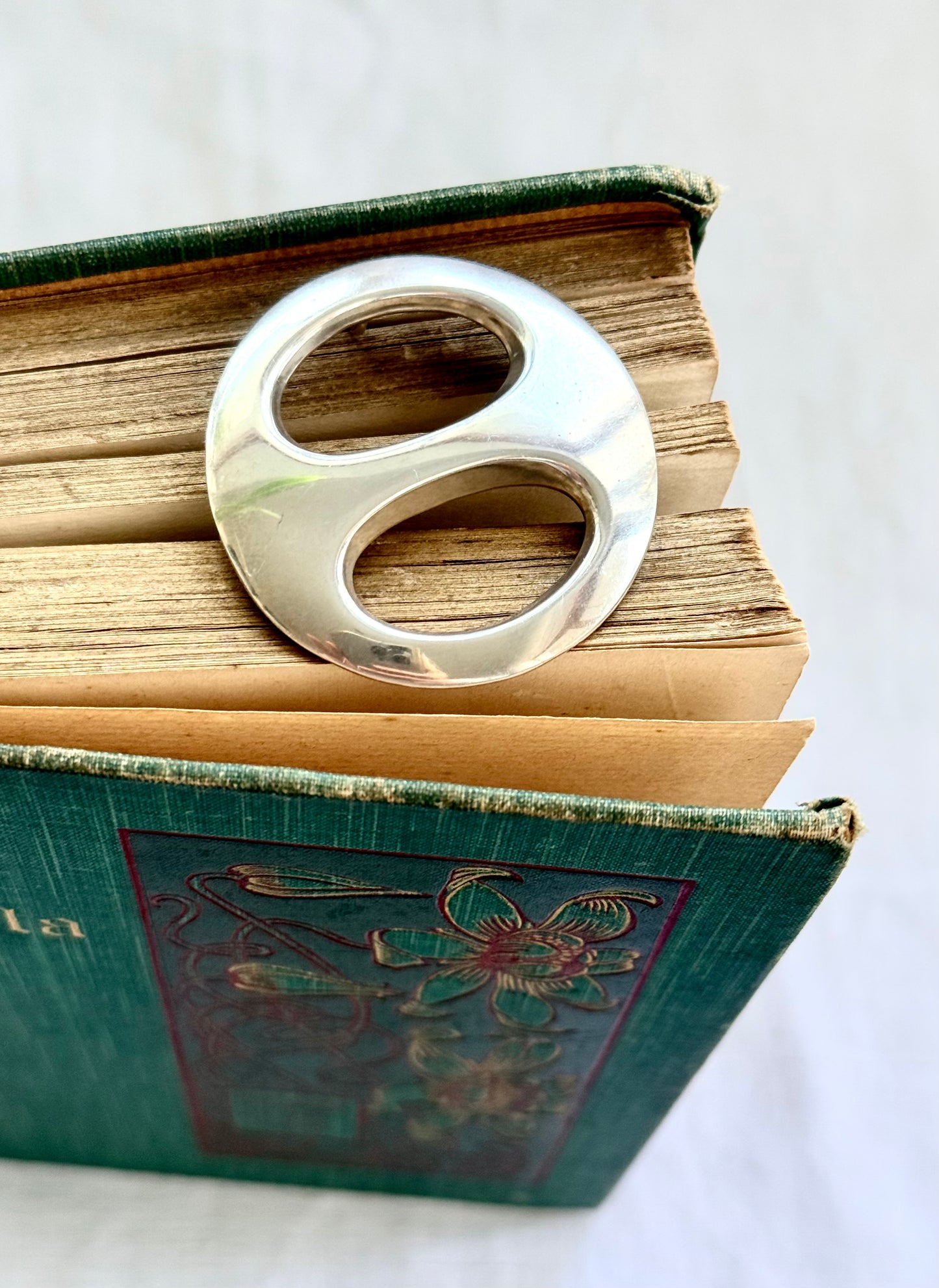 .1950s .925 Bernhard Herzt Danish Denmark Modernist designer silver brooch pendant scarf ring