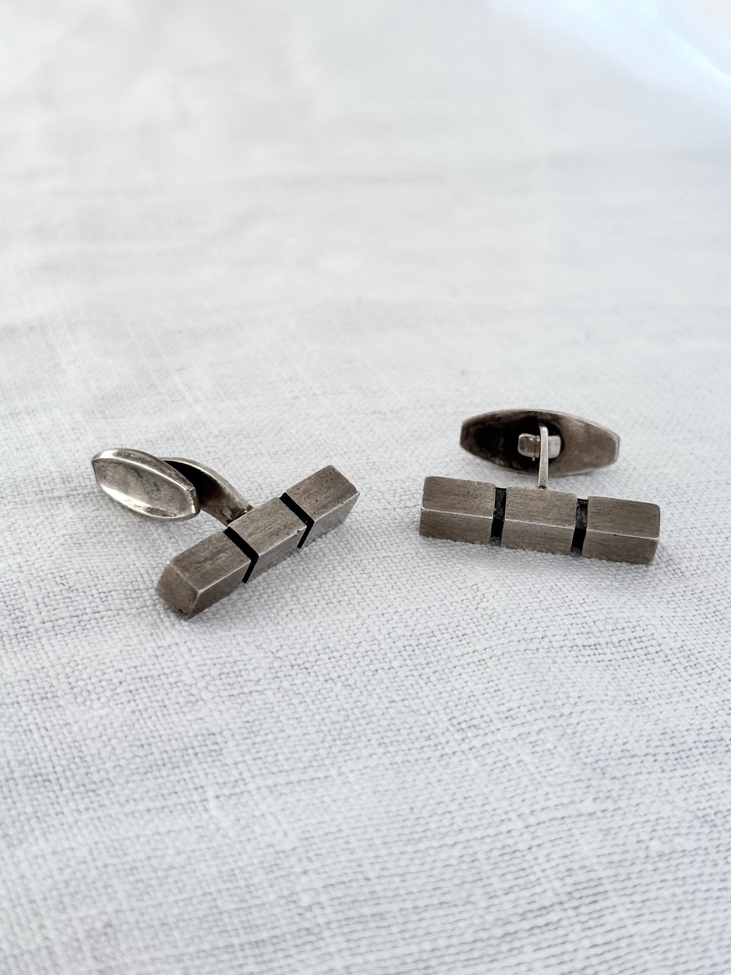 .1960s .925 Danish Designer Scandinavian mid century modern sought after Niels Erik From sterling silver cufflinks cuff links