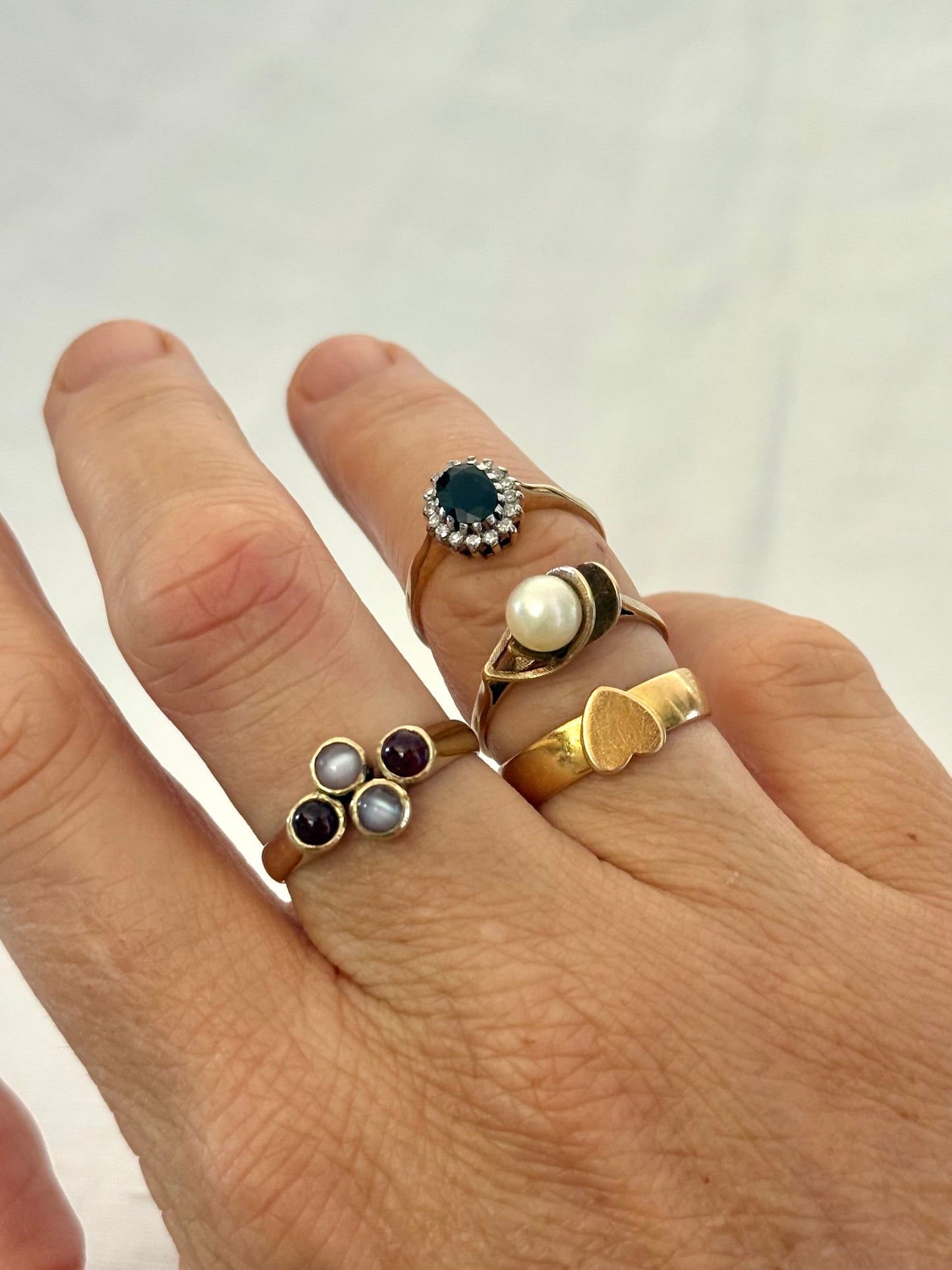 .18ct .1880s .1892 antique French .750 high carat yellow gold Bapst & Falize designer made heart love token band ring