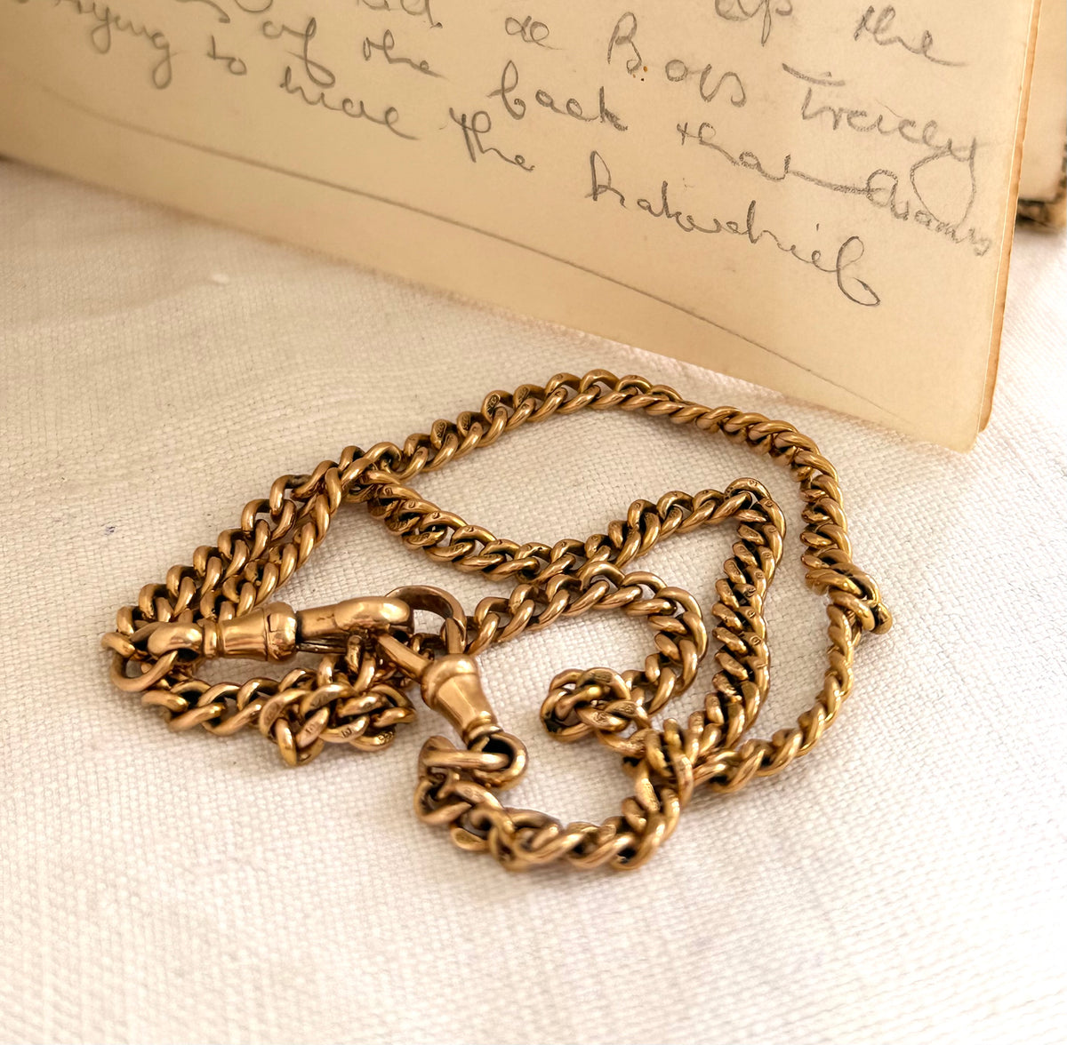 .1920 .375 .9ct antique desirable Edwardian graduated solid gold hallmark 375 gold fob chain necklace