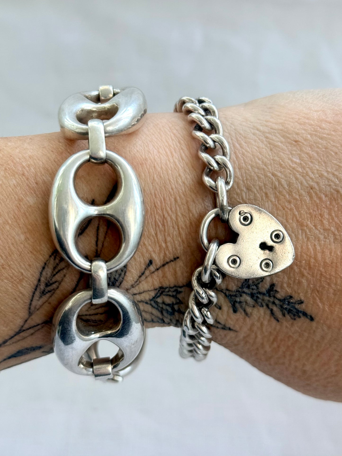 .1980s .1990s .925 oversized super chunky highly desired puffy gucci link mariners link sterling silver fancy modernist super sized bracelet