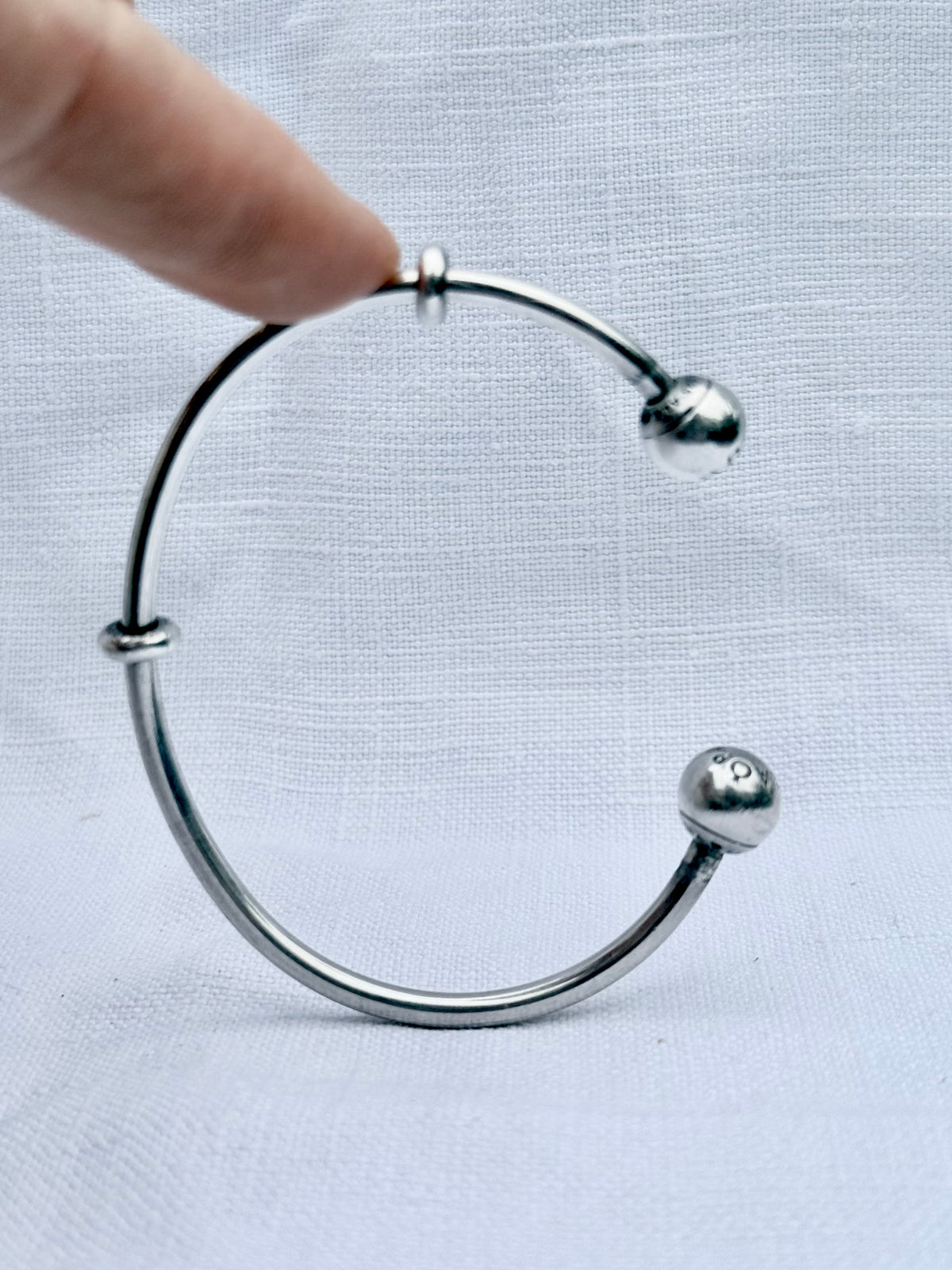 .925 classic Pandora Moments open ended cuff sterling silver designer cuff bangle