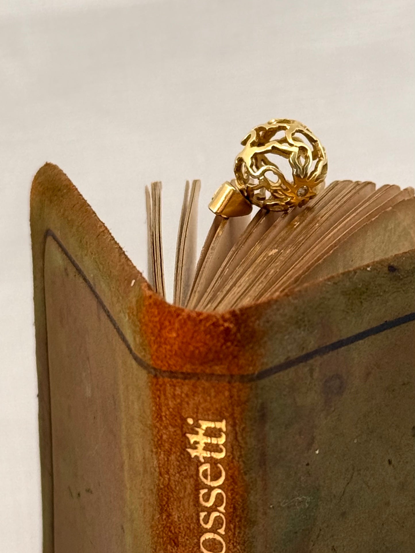 18ct .750 Africa continent High Carat Gold and Diamond globe sphere geometric artisan made gold luxury pendant