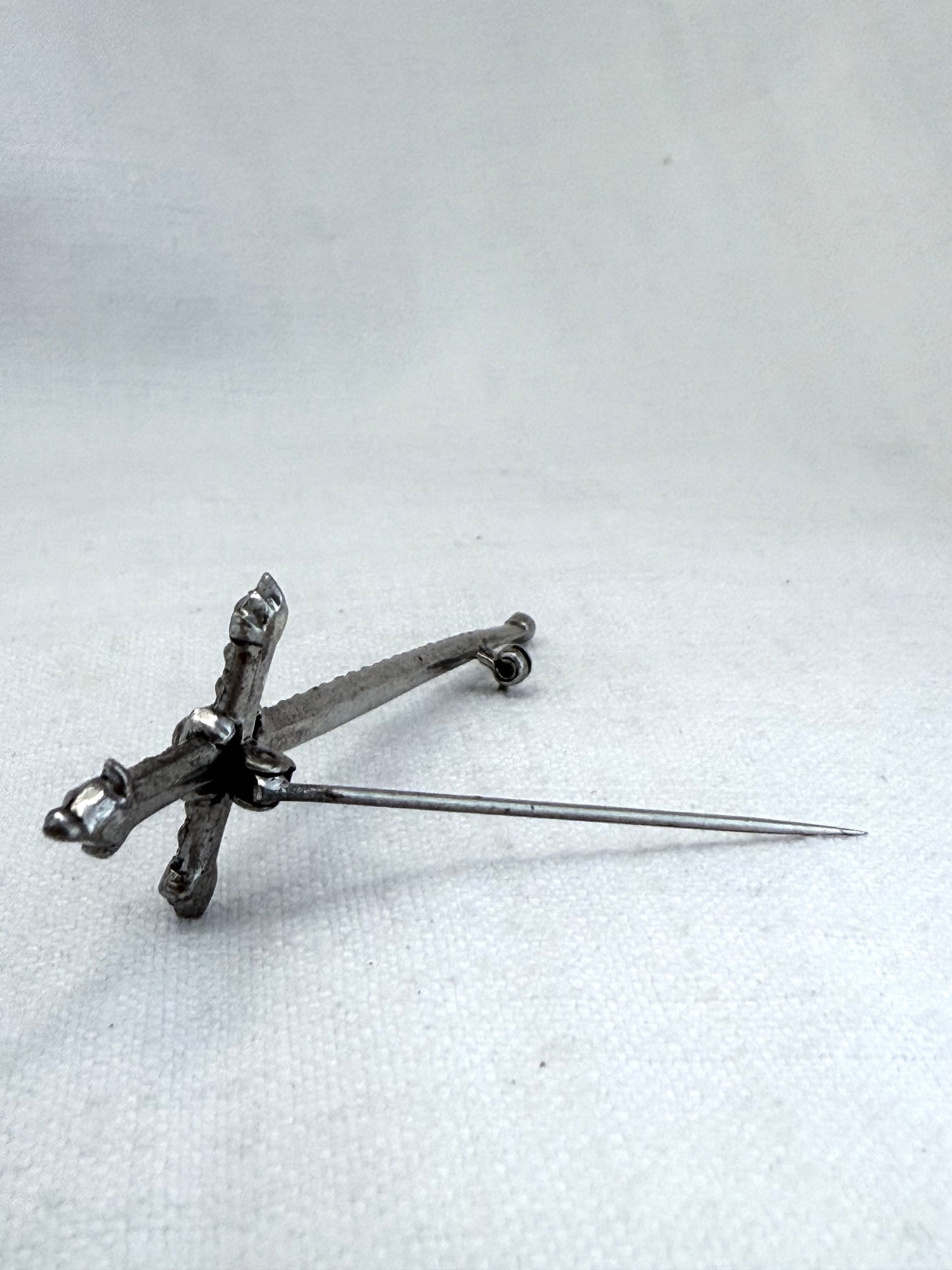 .925 1890s 1900s 1920s Dagger brooch Victorian revival diamond paste highly collectable sterling silver Sword Dagger brooch pin