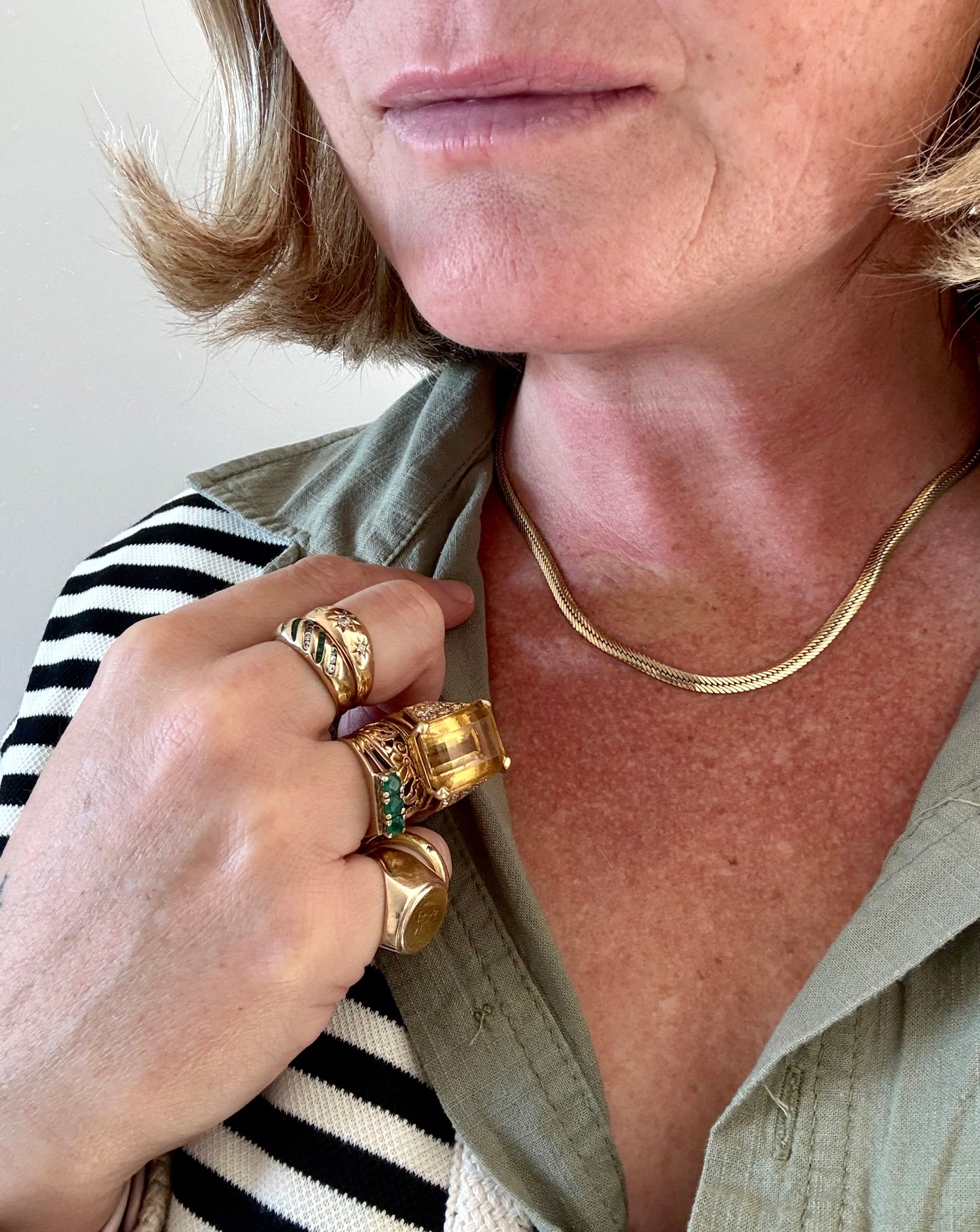 .1980s .375 .9ct gold modernist flat link solid luxury tight link flat link yellow gold classic snake chain link luxury 4mm wide gold chain necklace