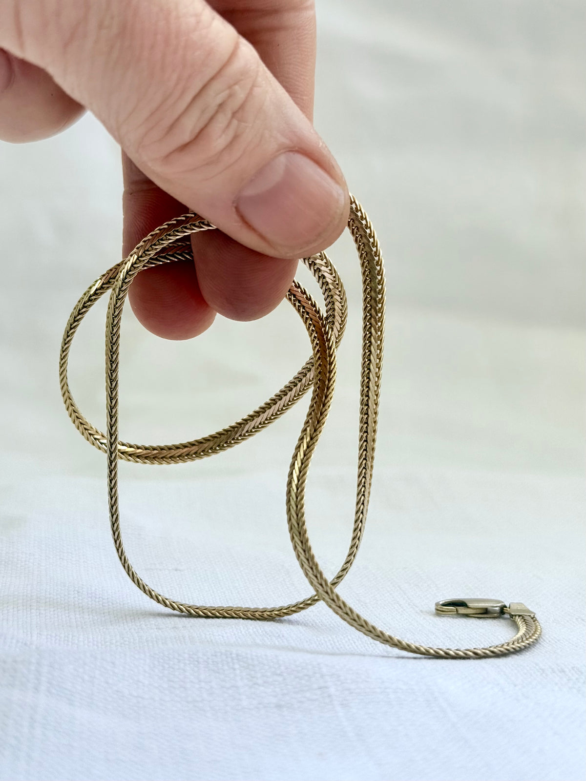.1980s .1990s .375 .9ct gold classic solid flat snake chain tight link modernist yellow gold classic snake chain necklace