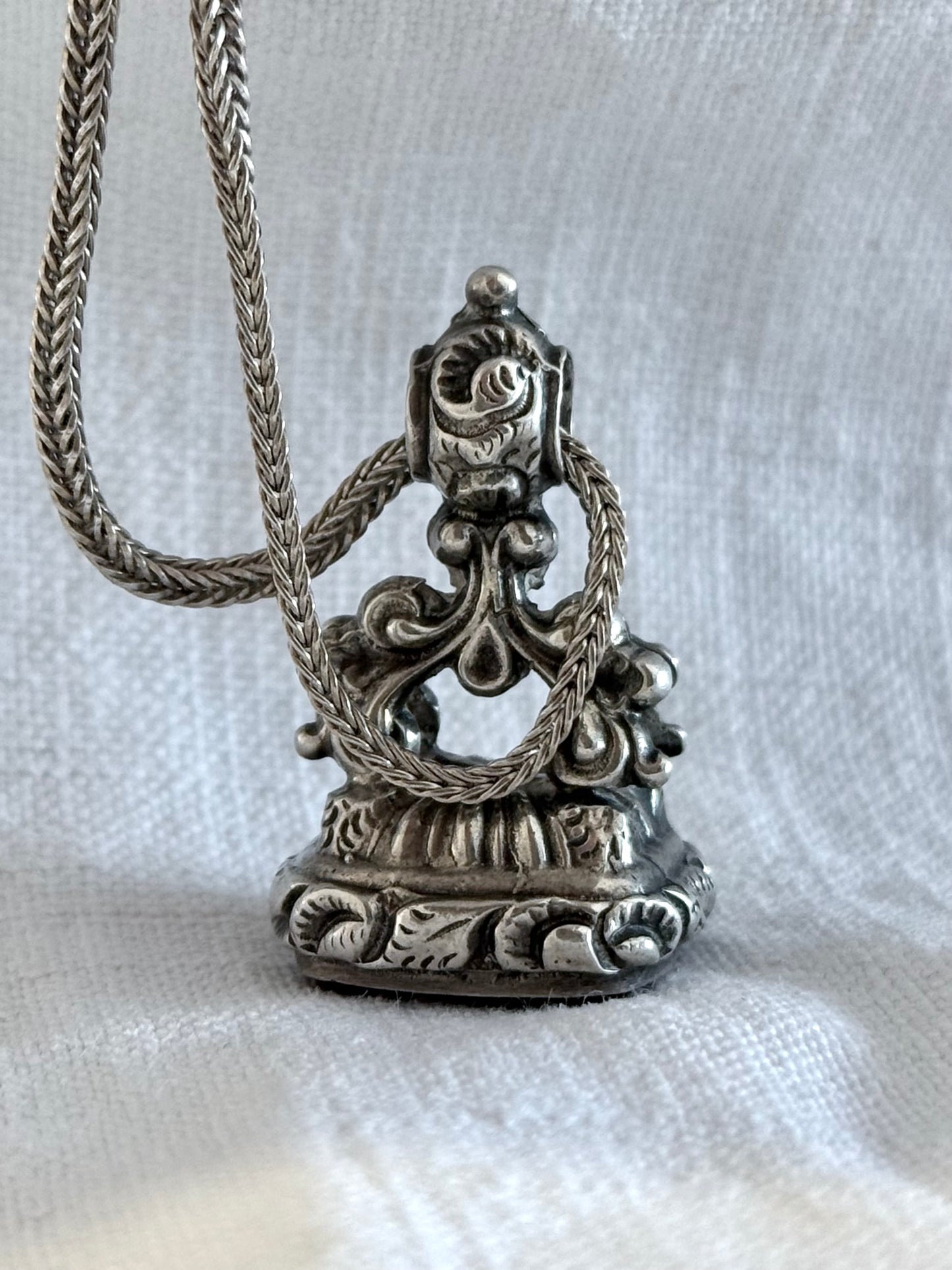 .1800s .925 antique Carnelian Wax Seal Fob Seal Georgian early Victorian era collectors Pendant