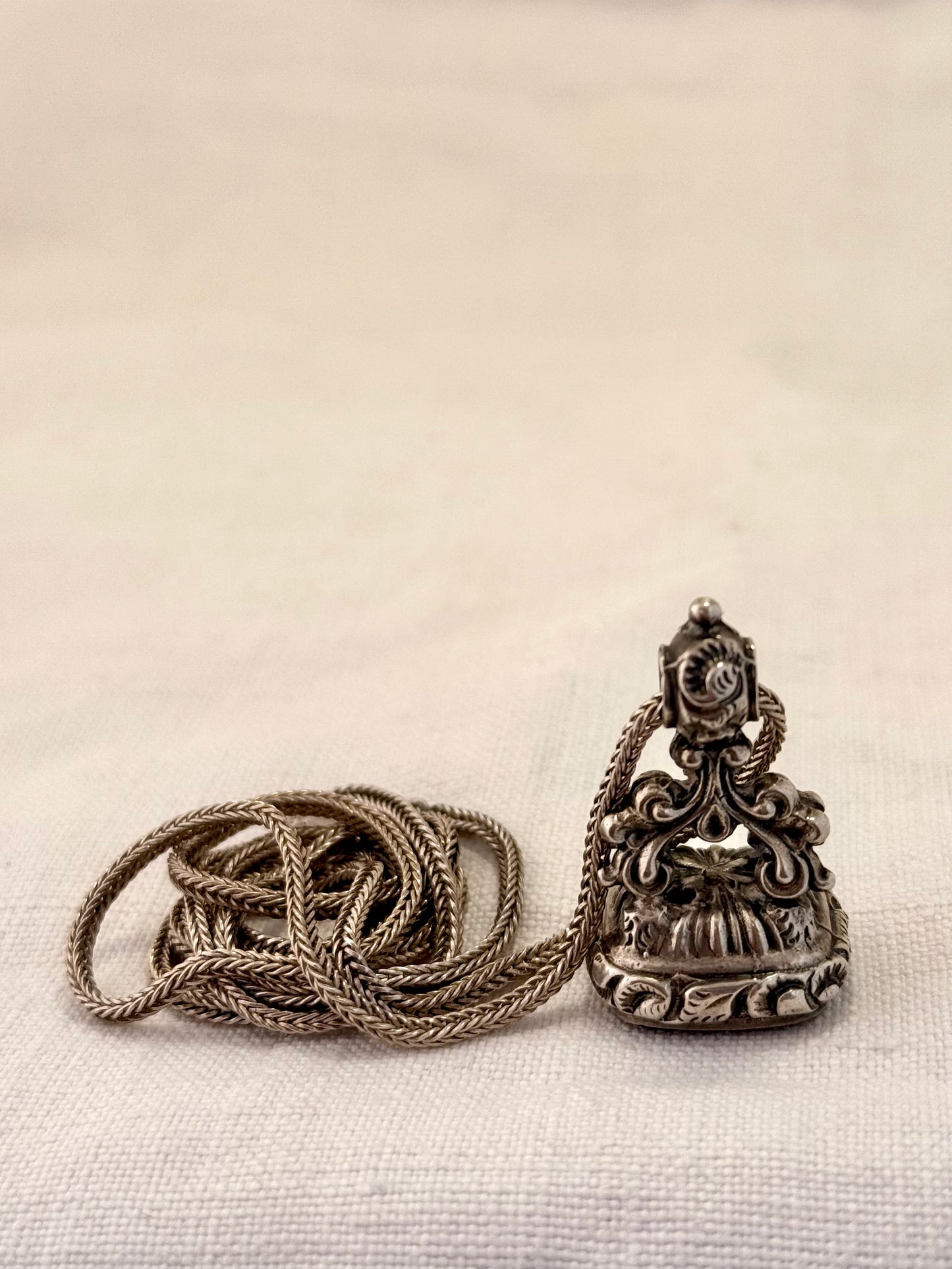 .1800s .925 antique Carnelian Wax Seal Fob Seal Georgian early Victorian era collectors Pendant