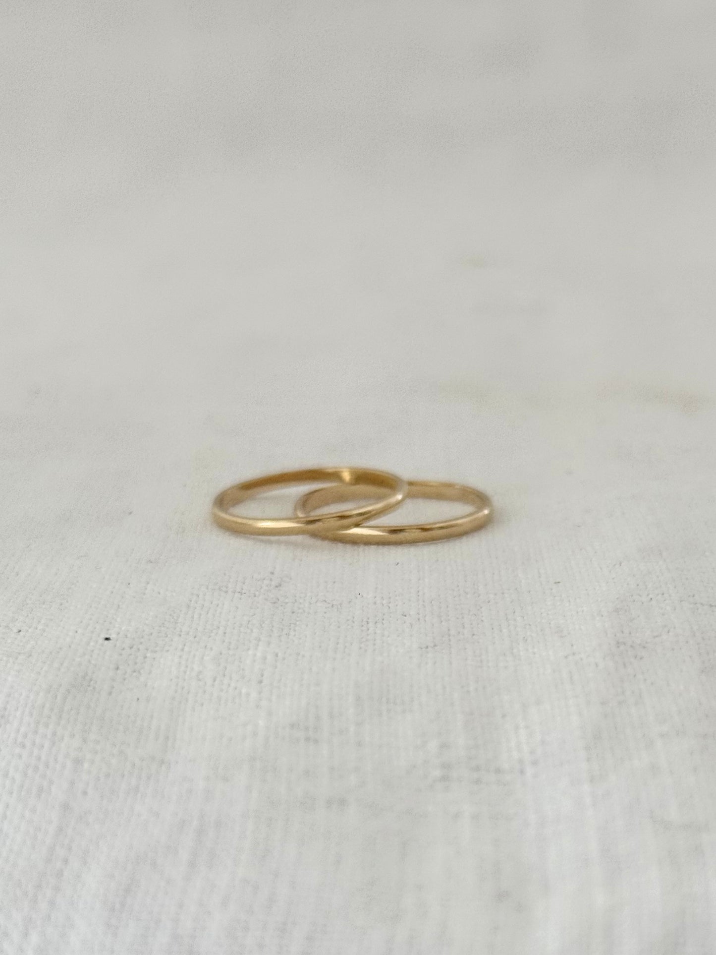 .375 .9ct warm yellow gold classic 1.8mm wide gold stack ring band
