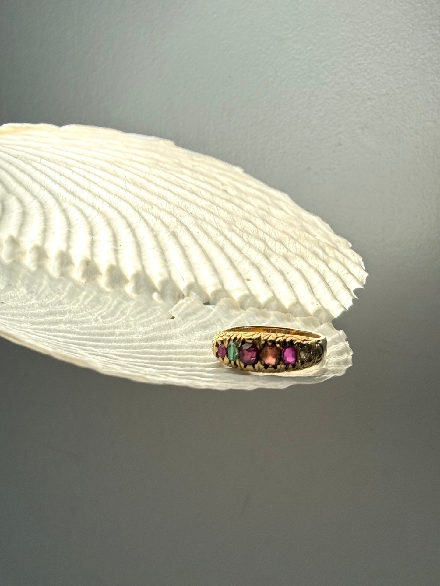 .14ct .1890s .1900s antique yellow gold REGARD love token symbol late Victorian early Edwardian gold ring