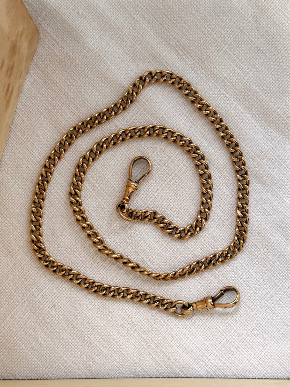 .1920 .375 .9ct antique desirable Edwardian graduated solid gold hallmark 375 gold fob chain necklace