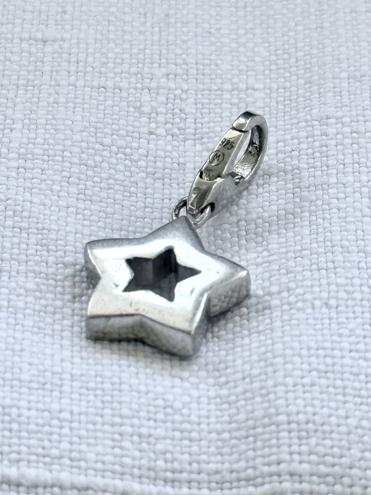 .925 Italian Giorgio Martello of Milano Italy star charm celestial star clip on dangle