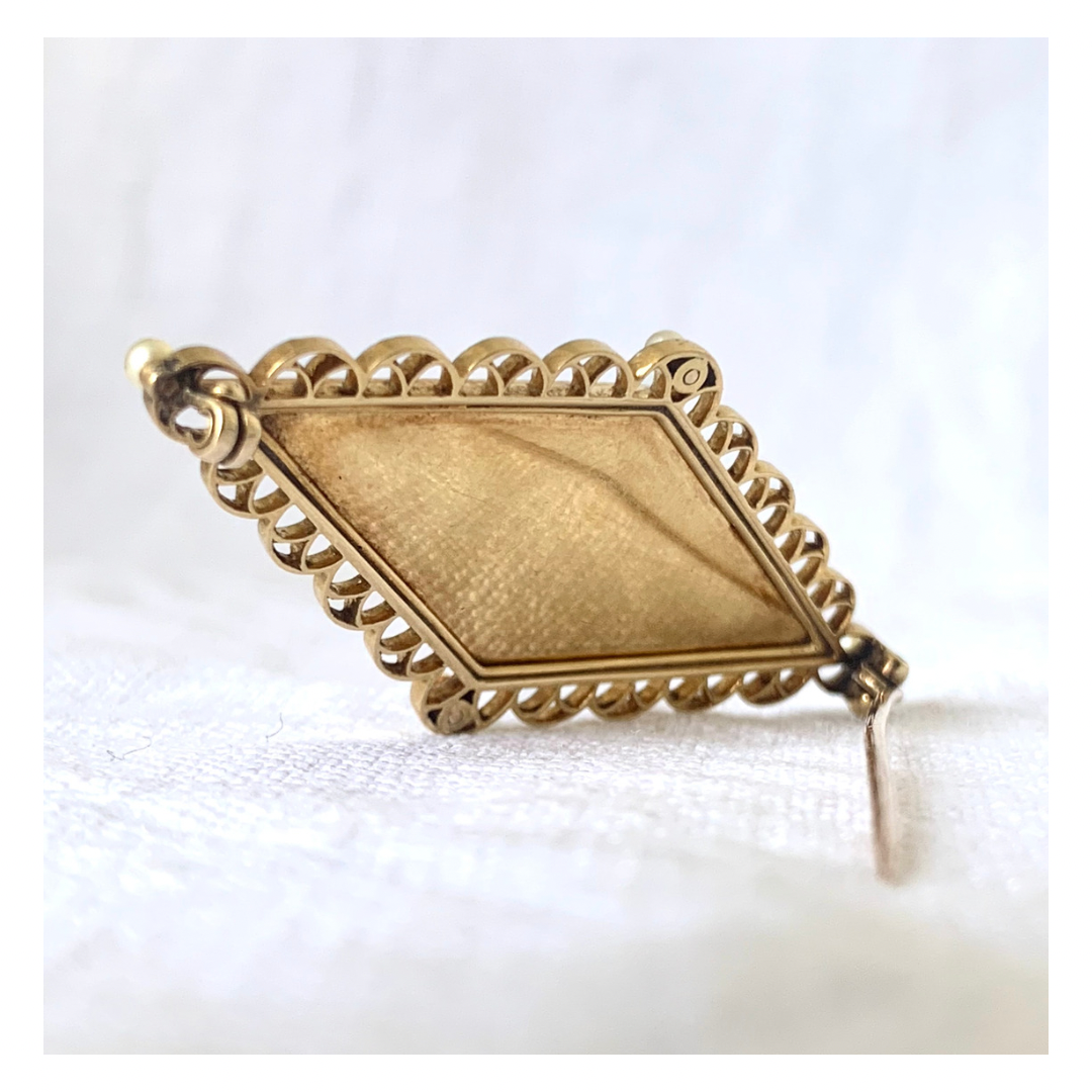 .585 14ct 1900s antique 3 diamond 4 pearl celestial star Art Nouveau Edwardian royal blue guilloché enamel, diamonds, pearl collectors item rare treasured brooch