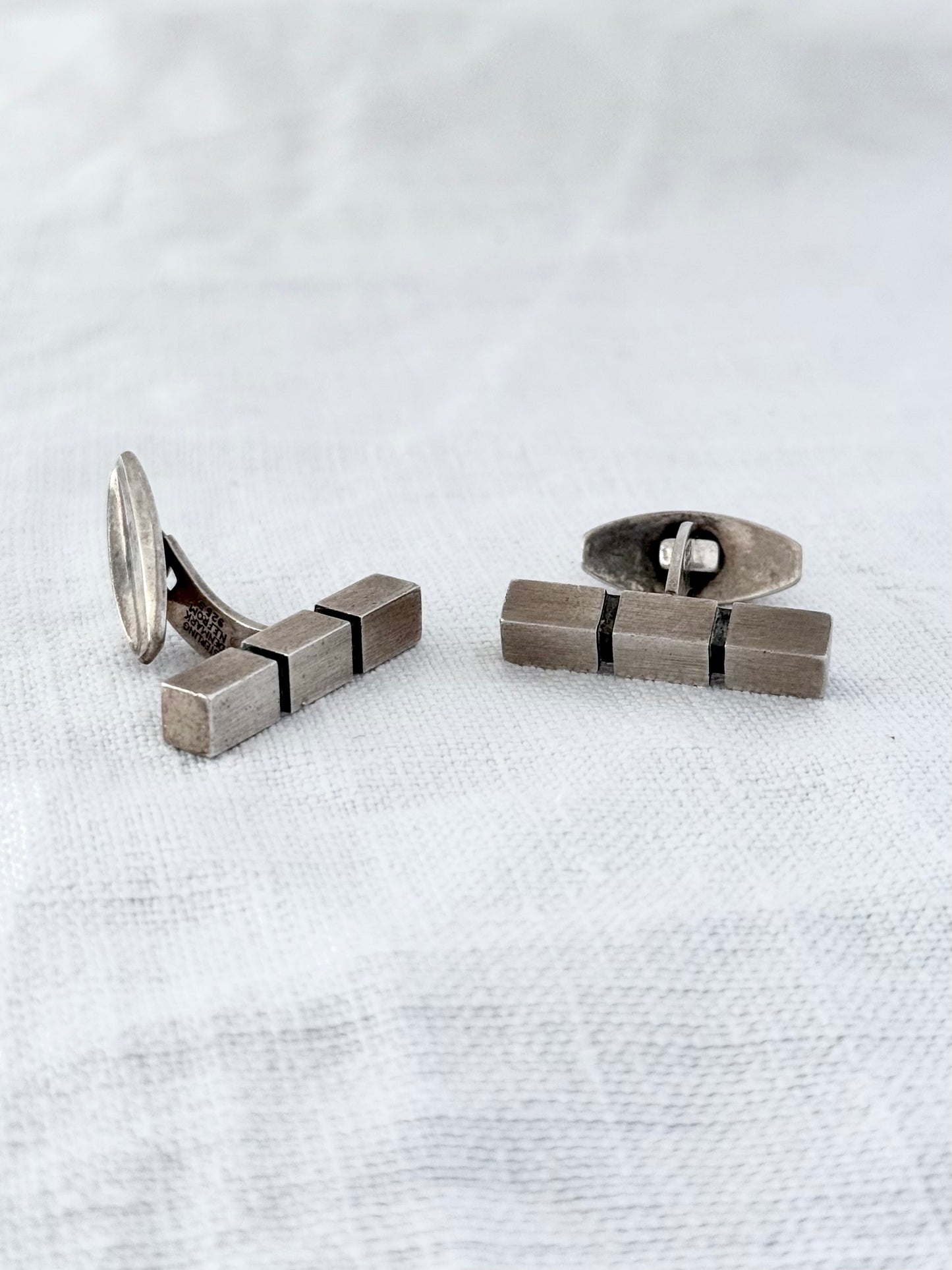 .1960s .925 Danish Designer Scandinavian mid century modern sought after Niels Erik From sterling silver cufflinks cuff links