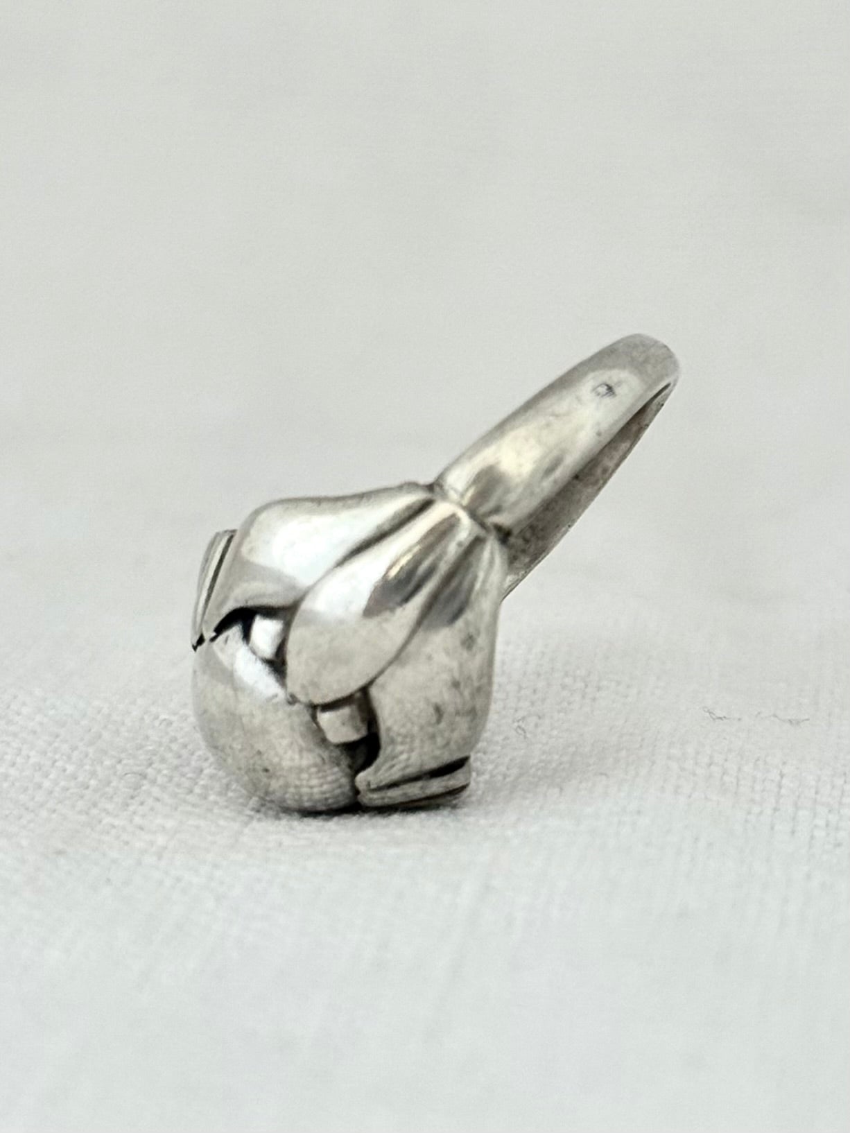 .1933 .1944 #59 .925 Georg Jensen rare modernist silver stone ball designer collectors ring