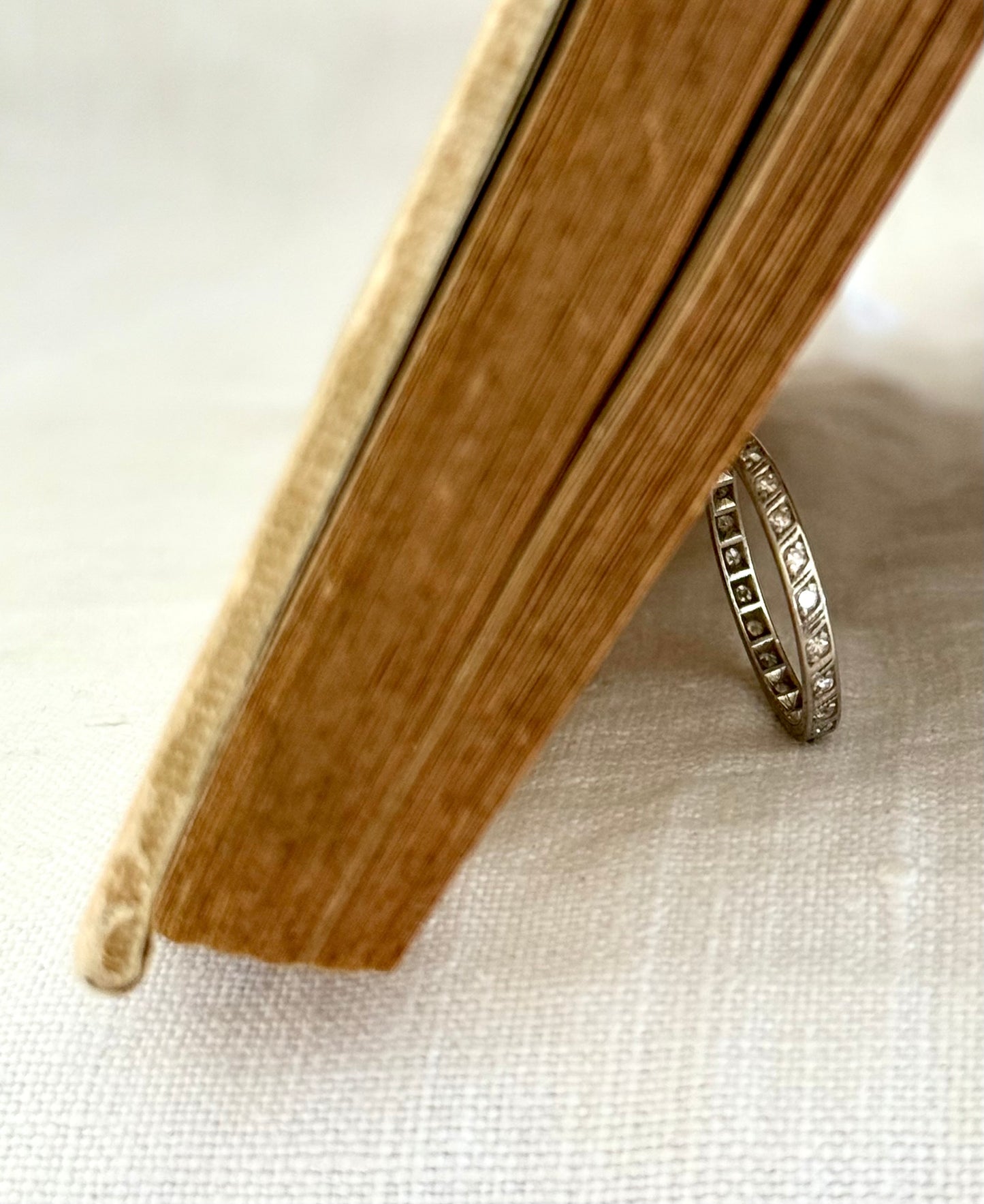 .1900s .1910s .23 Antique Art Deco Diamond Edwardian Platinum eternity ring band