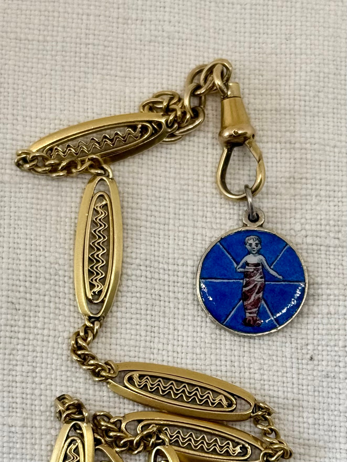 .1890s .1900s .800 antique rare French enamel devotional medal pendant the Child baby Jesus Edwardian era solid silver charm pendant