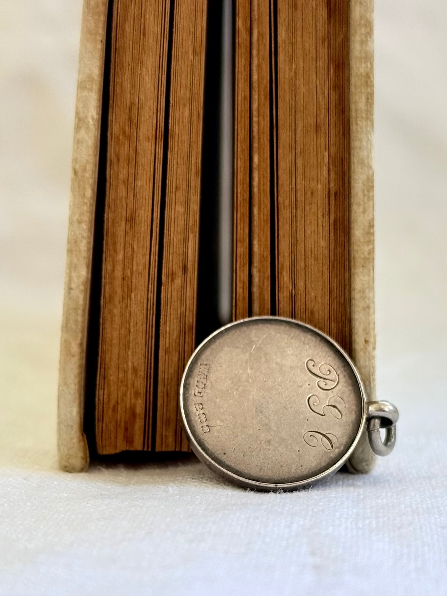 .1939 .925 athletics ladies award hallmarked silver awards fob medallion pendant