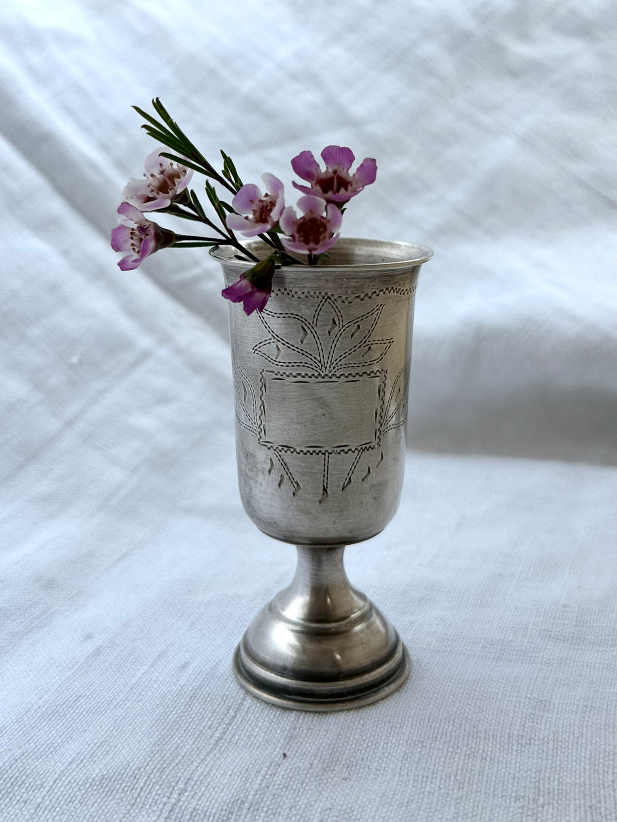 .1920s 1930s .833 antique silver Kiddush Jewish heritage silver cup. An exceptional  heritage piece