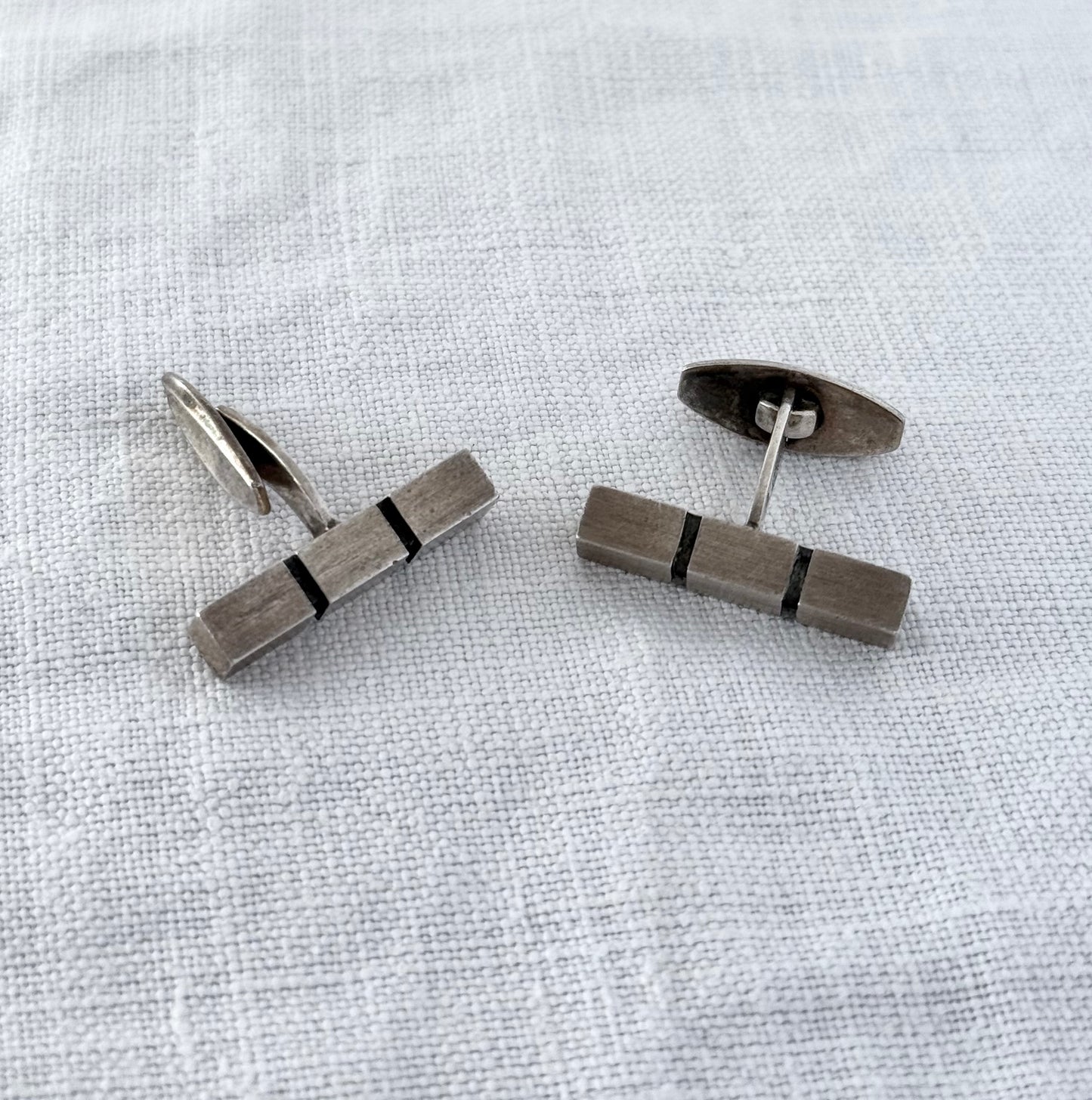 .1960s .925 Danish Designer Scandinavian mid century modern sought after Niels Erik From sterling silver cufflinks cuff links