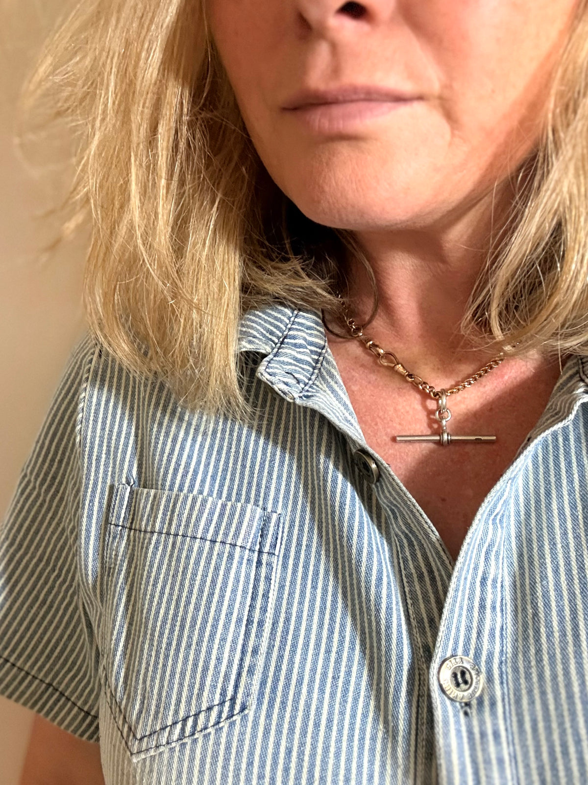 .1920 .375 .9ct antique desirable Edwardian graduated solid gold hallmark 375 gold fob chain necklace