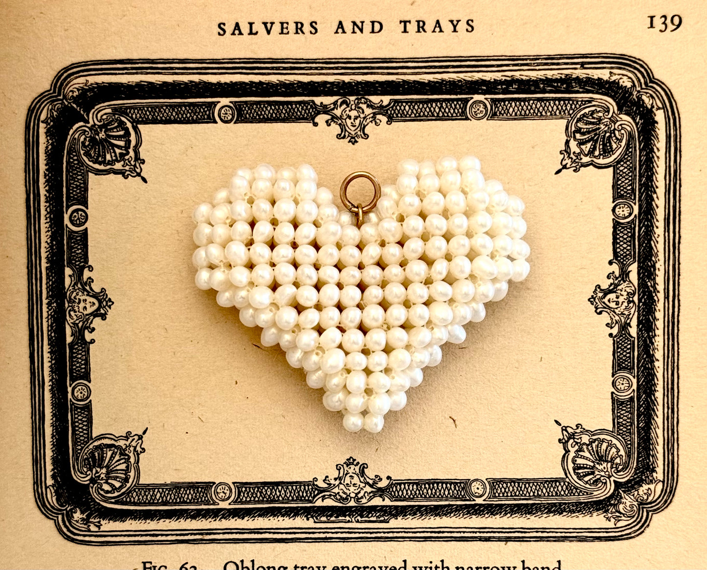 .1950s .1960s .1980s cultured pearl crochet heart modern pop art oversized real pearls and gold heart pendant