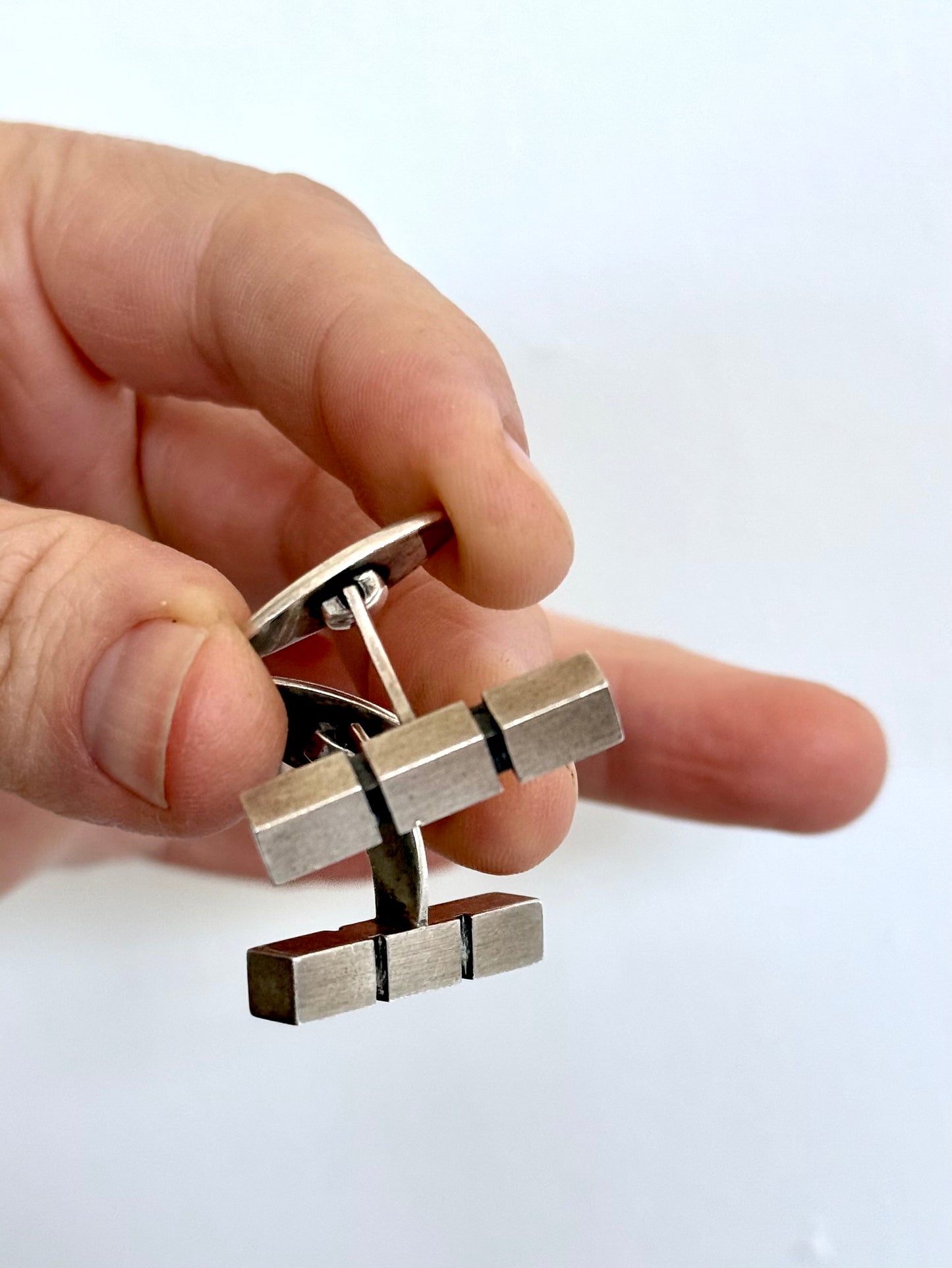 .1960s .925 Danish Designer Scandinavian mid century modern sought after Niels Erik From sterling silver cufflinks cuff links