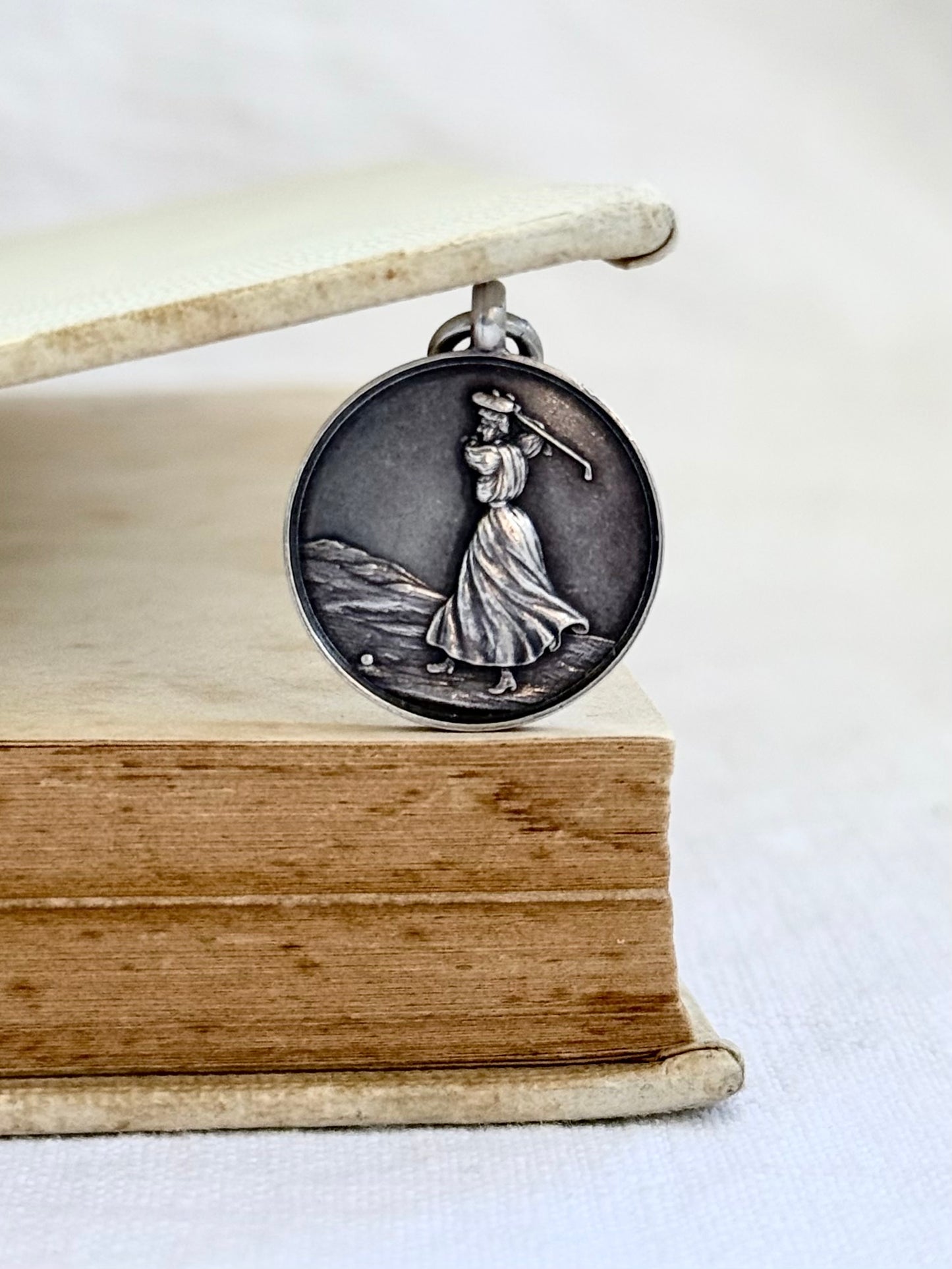 .1939 .925 athletics ladies award hallmarked silver awards fob medallion pendant
