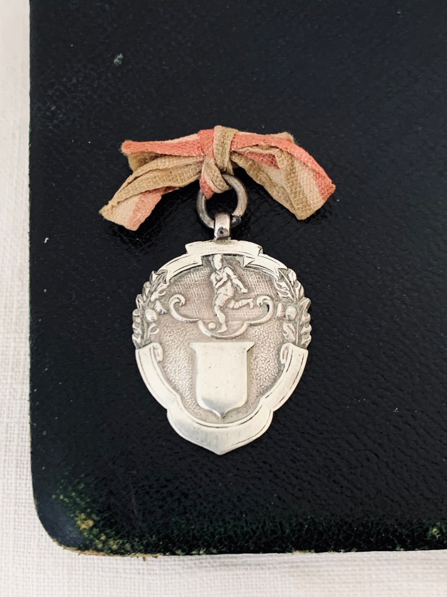 .925 1920’s circa 1928 awards football medal perfect sterling silver sports awards medallion fob medal