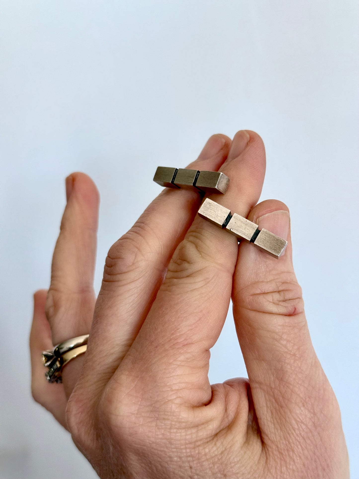 .1960s .925 Danish Designer Scandinavian mid century modern sought after Niels Erik From sterling silver cufflinks cuff links