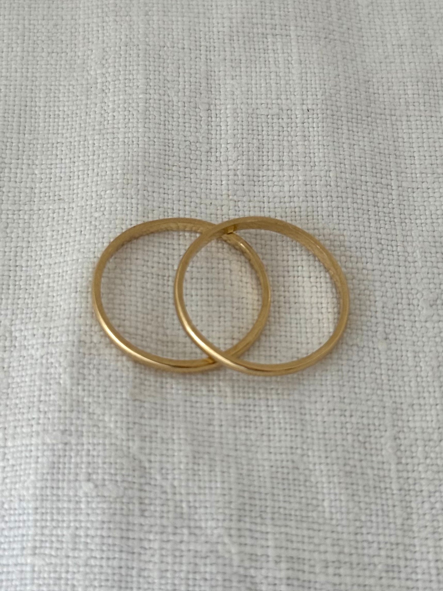 .375 .9ct warm yellow gold classic 1.8mm wide gold stack ring band