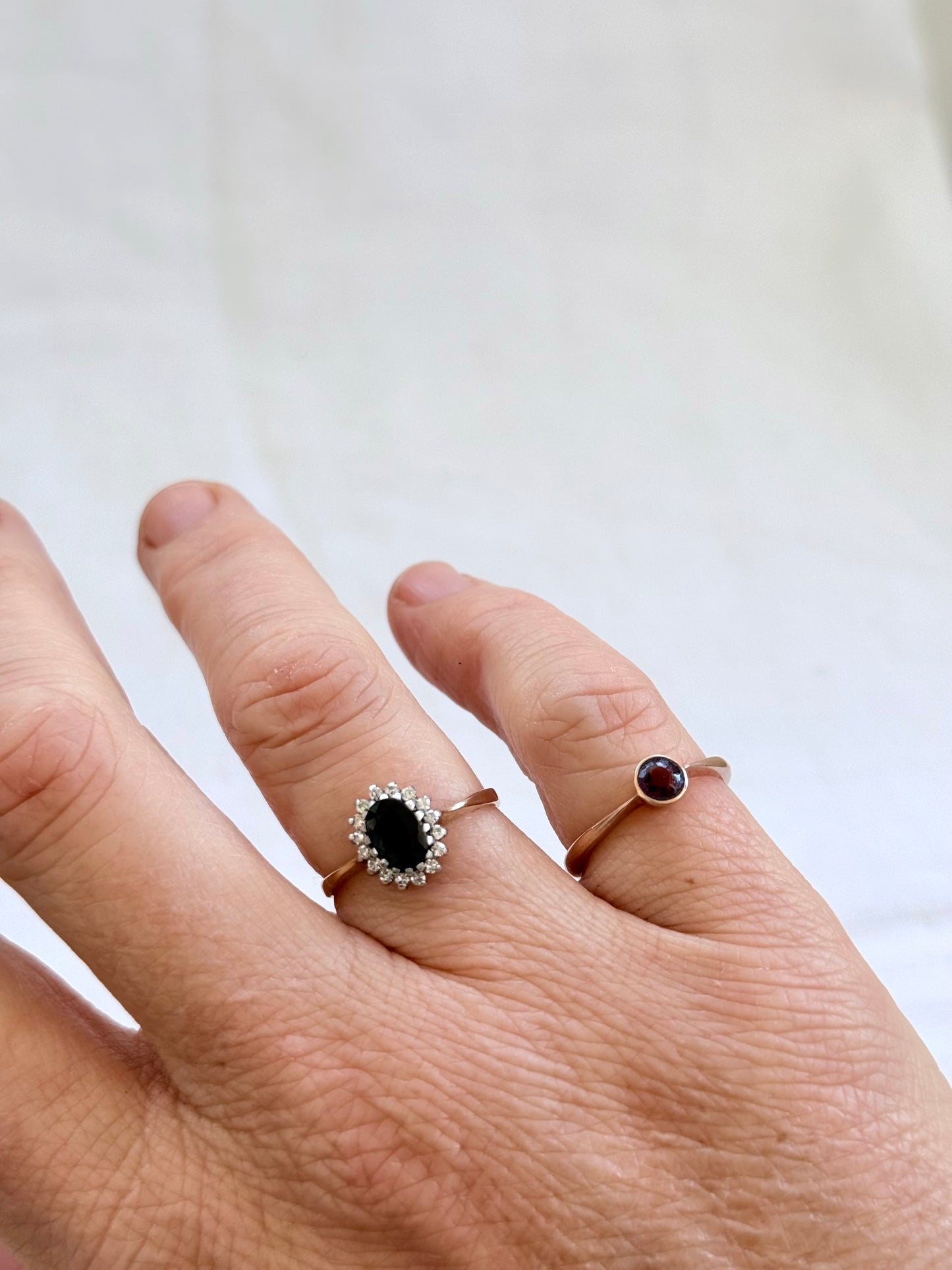 .1926 .375 .9ct Rose Gold Amethyst Art Deco era Antique dress ring