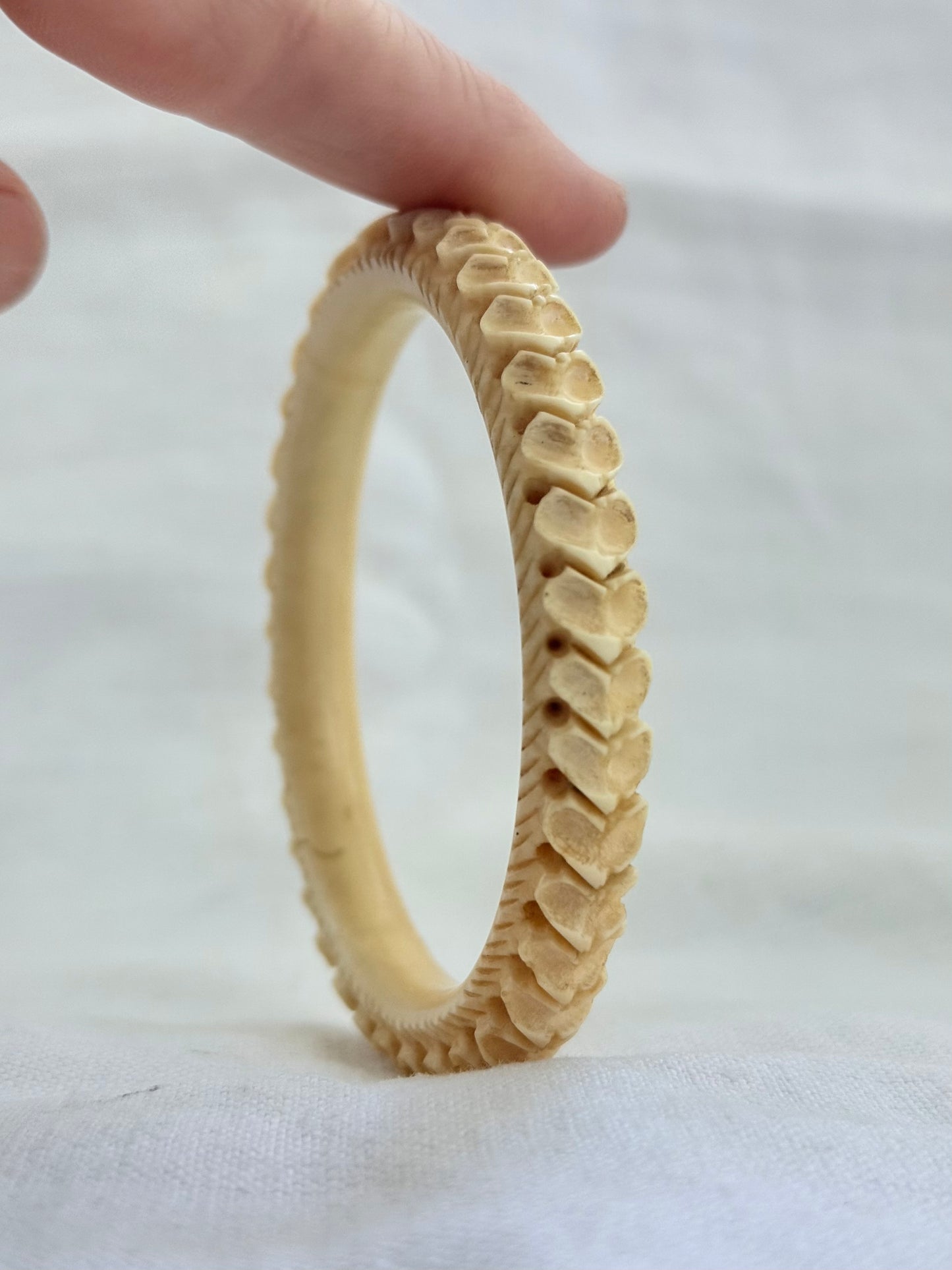 .1800s antique Victorian Romantic hearts love token pre ban ivory bone hand carved Victorian hearts finely pierced high detail carved ivory bone heirloom stack bangle