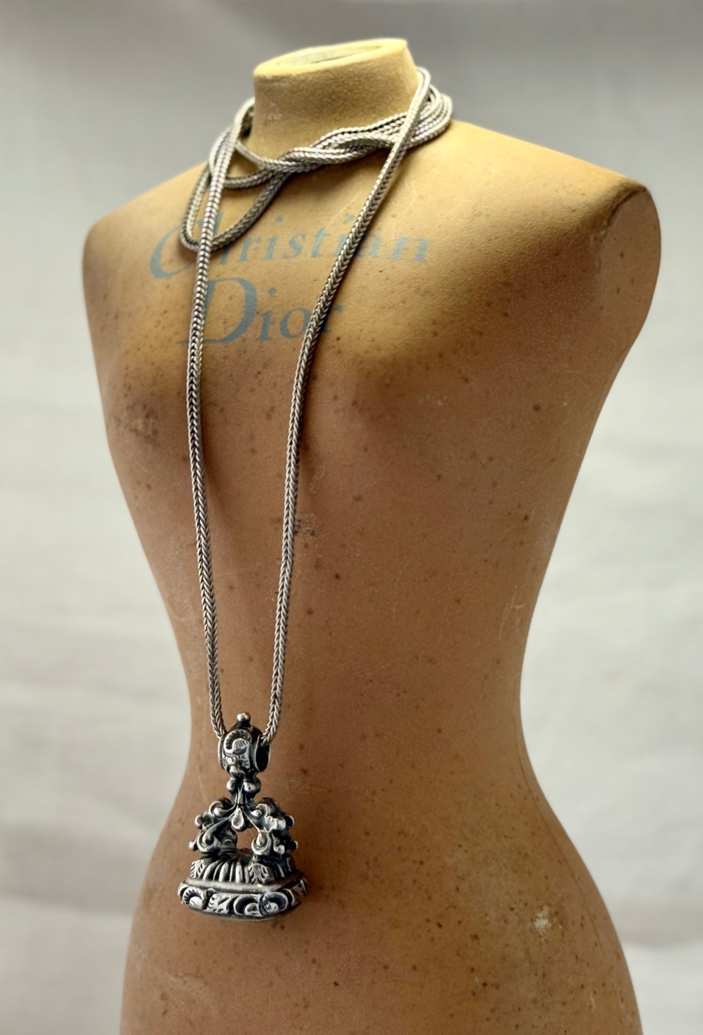 .1800s .925 antique Carnelian Wax Seal Fob Seal Georgian early Victorian era collectors Pendant