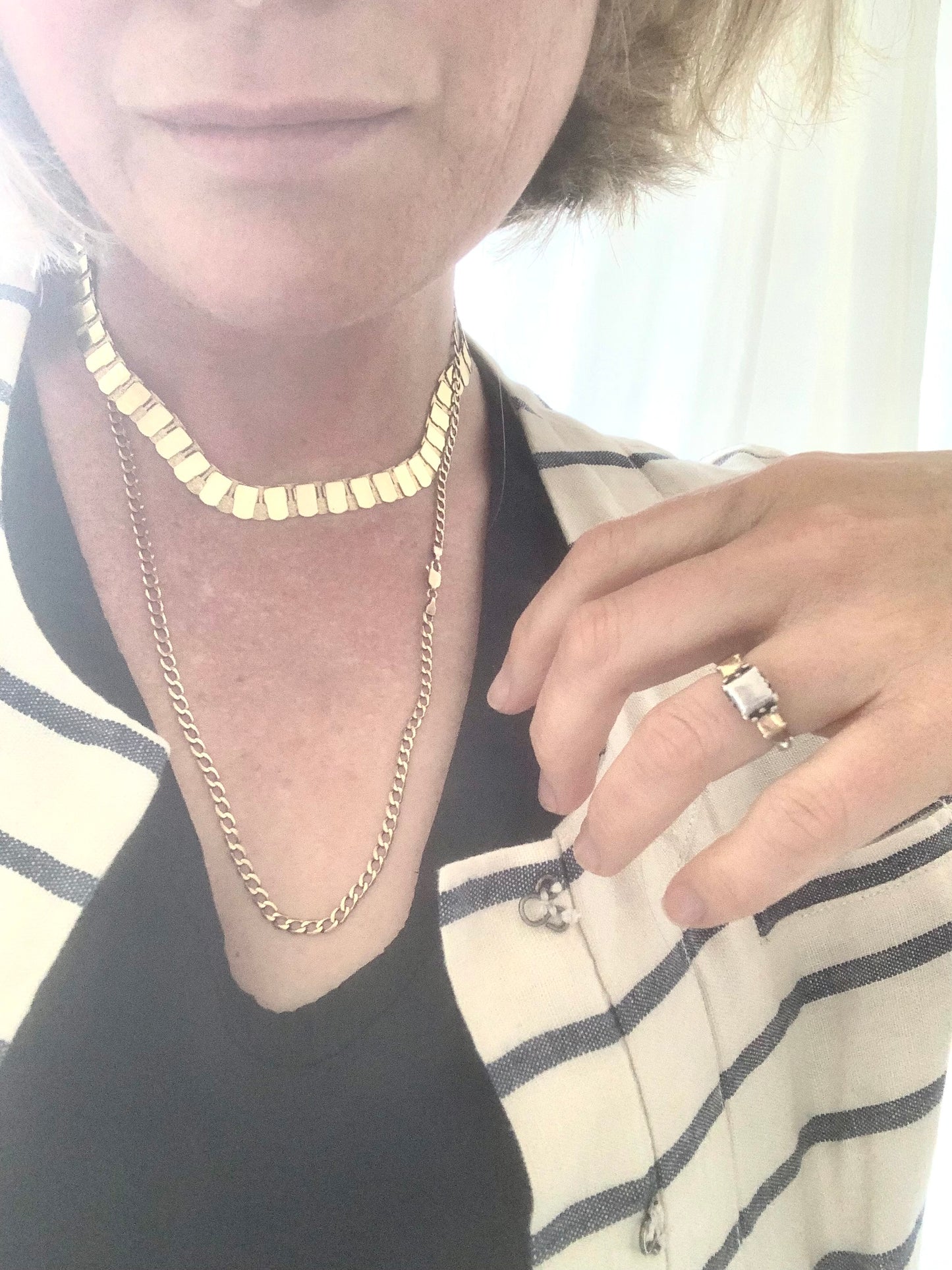 .1970s .375 .9ct gold luxurious retro perfect yellow gold curb link chain 4mm wide curb chain 9k gold 62cm long necklace