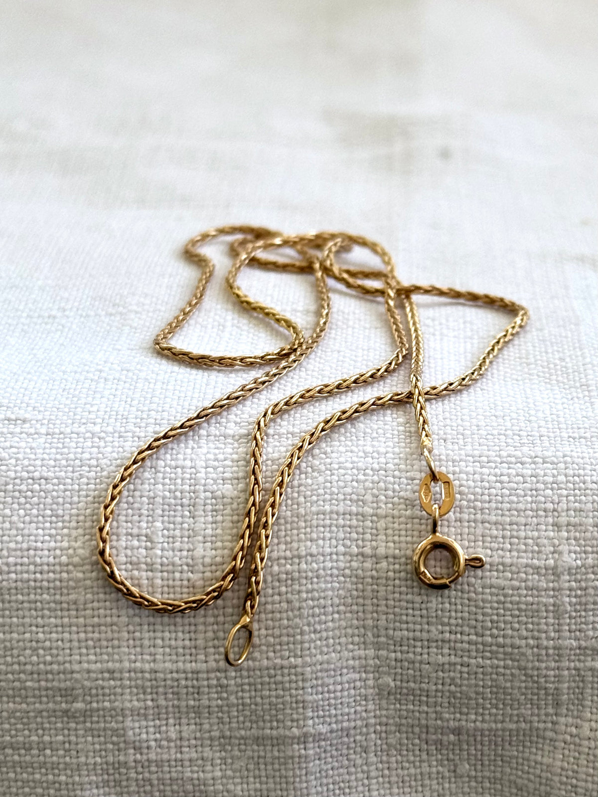 .375 .50cm .9ct fancy form Foxtail antique revival luxury Italian designer made yellow gold Rope weave link chain necklace