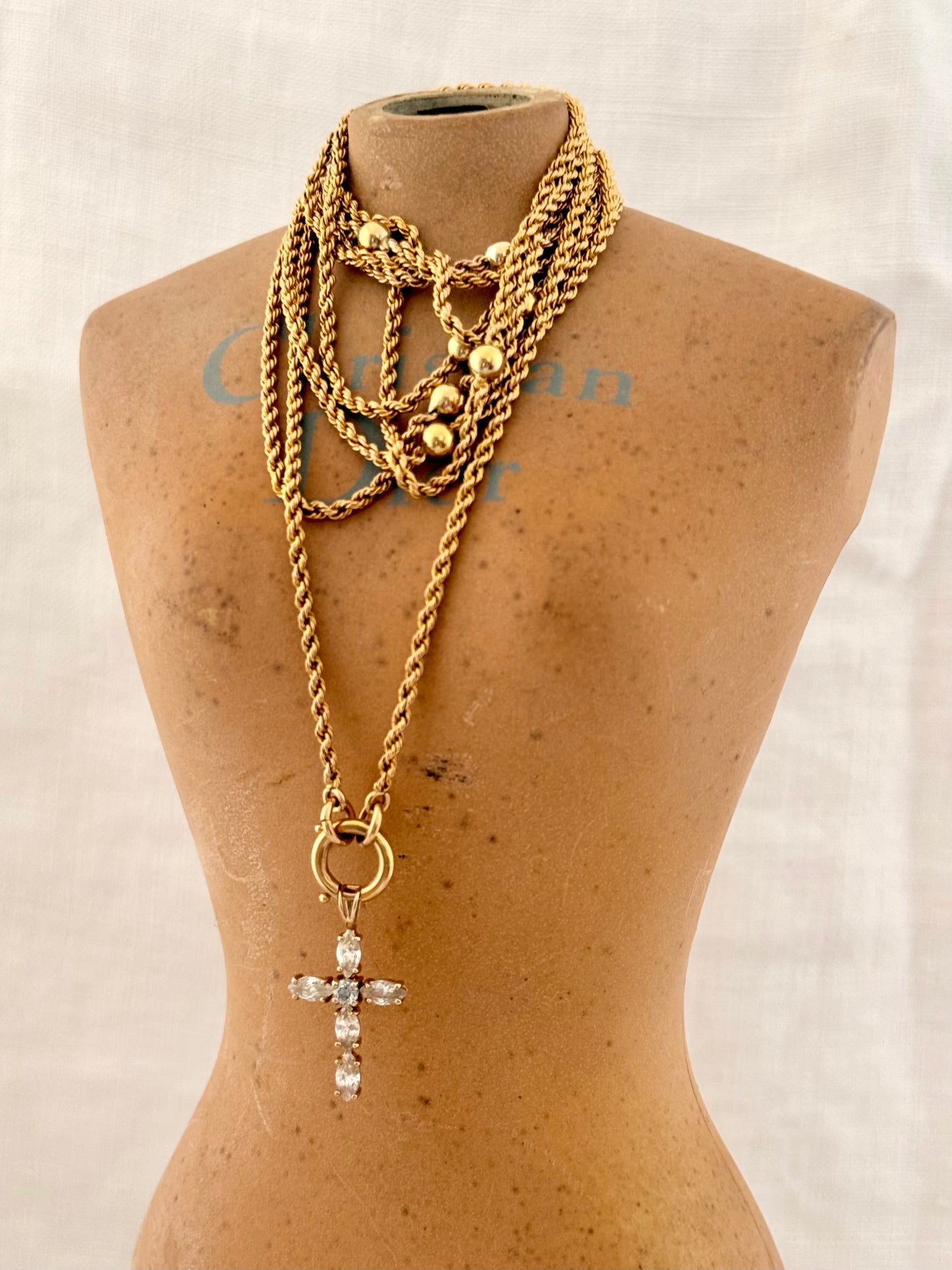 .1890s .1900s .18ct .138cm antique Edwardian high carat gold long beautiful rope weave longuard muff chain collectors necklace