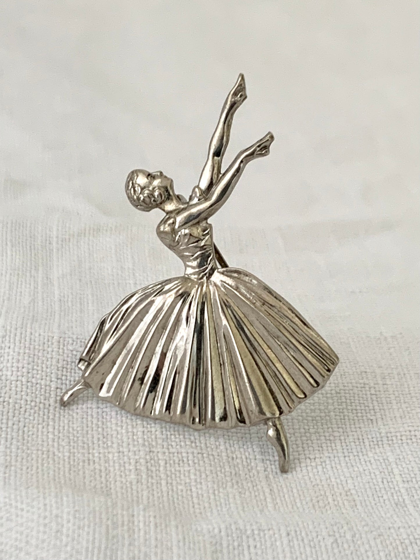 1950 925 hallmark silver dancer modernist mid century modern dancing ballerina brooch